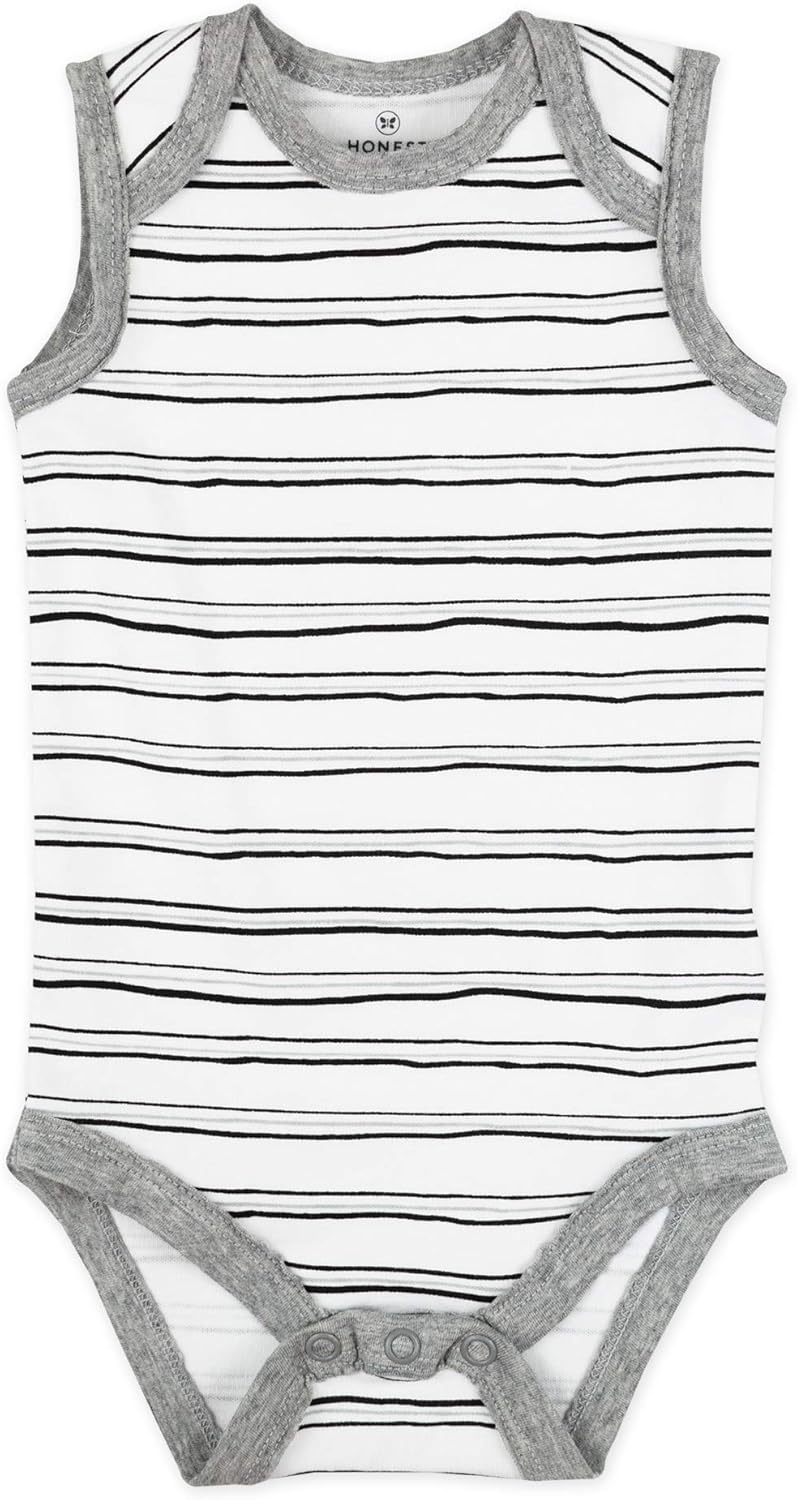 Sleeveless Bodysuits One-piece 100% Organic Cotton for Baby Boys, Girls, Unisex