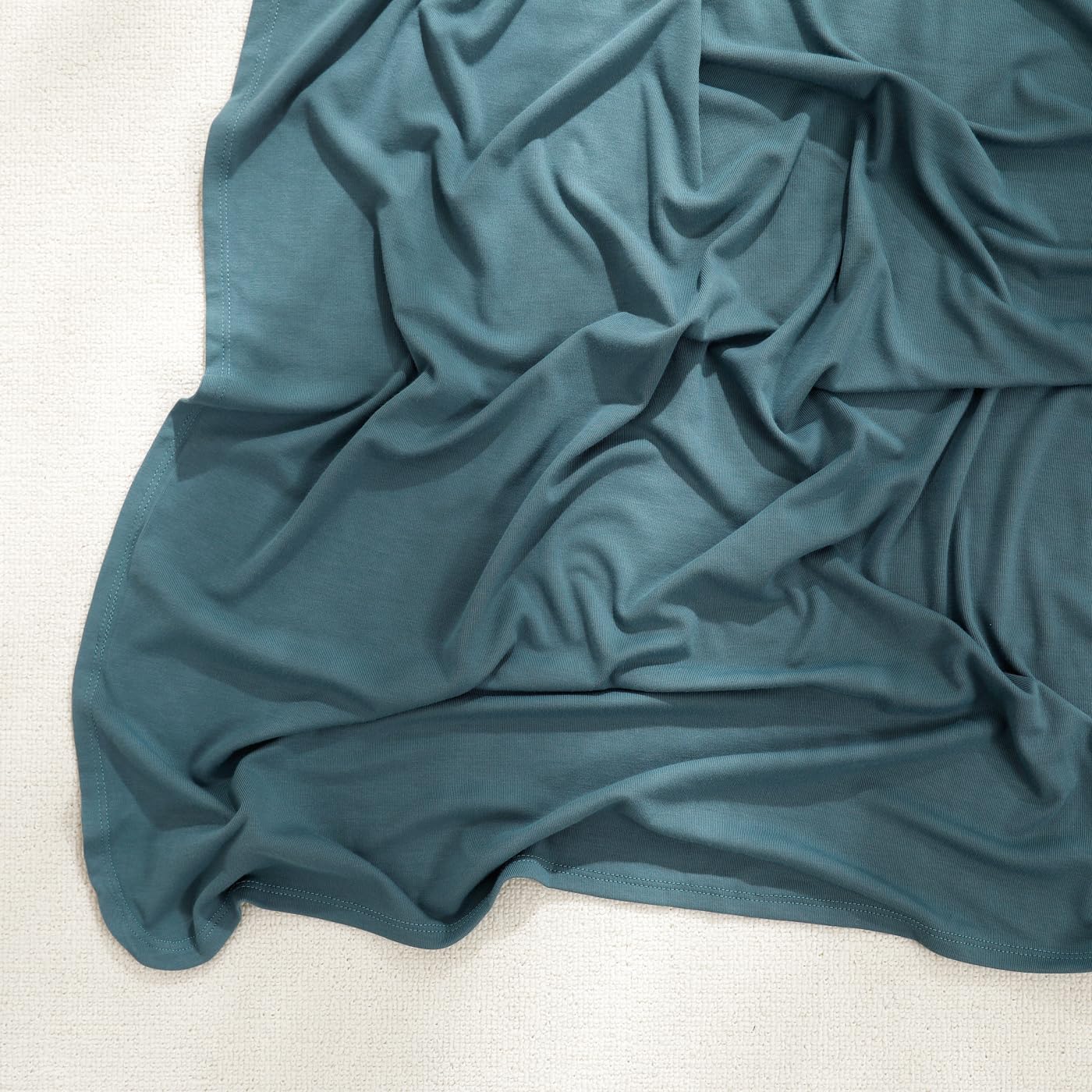 GRSSDER Newborn Swaddle Blanket, Ultra Soft Jersey Receiving Blanket with Matching Headband and Beanie Set, 47×47" Extra Large Nursery Swaddle Wrap for Girls and Boys