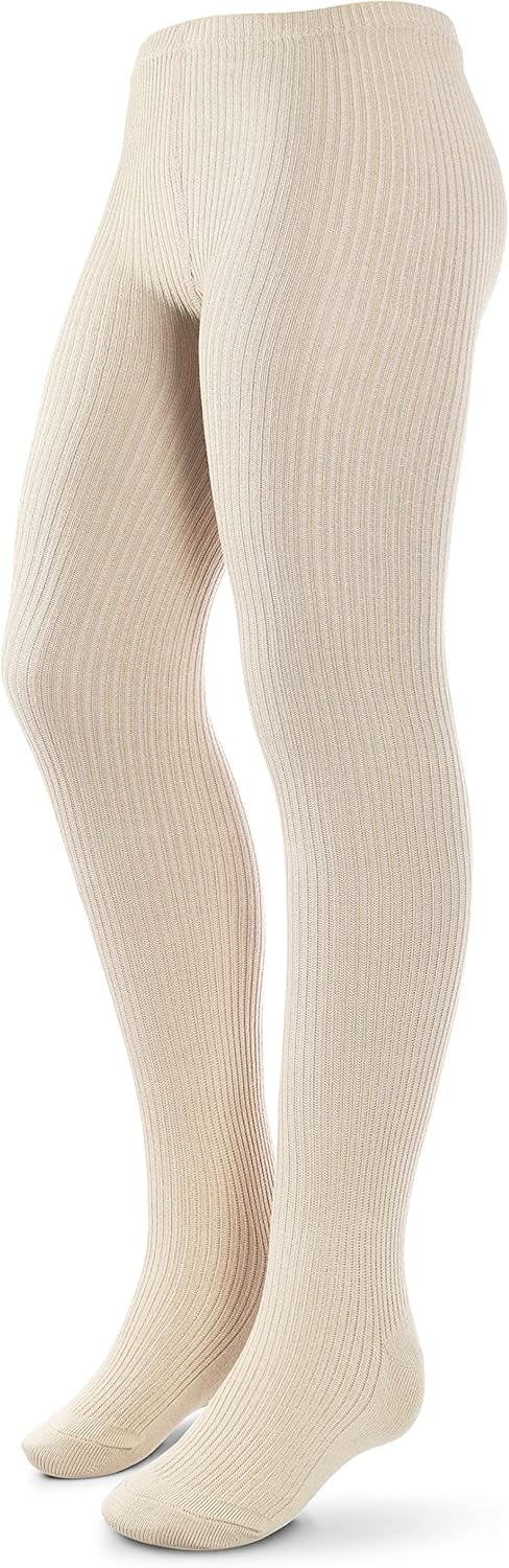 Kids, Girls thin Ribbed Cotton tights, Comfy, Soft Flat Tights Made from Breathable cotton| Great Tights For Uniform,