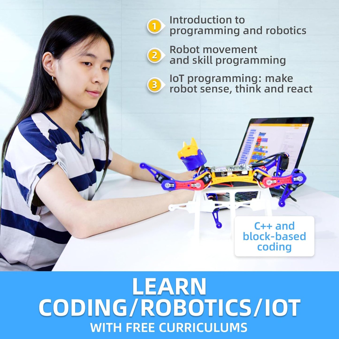 Robot Dog Bittle X (Construction) | Robotics Kit | App & Voice Control Smart Robot | Programmable Open Source Coding Robot Kit | STEM & Robotics Education for Teens, Coders, Geeks, & Students