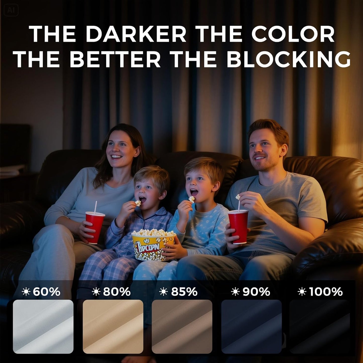 NICETOWN Cappuccino Blackout Drapes - Grommet Thermal Insulated Window Treatments for Bedroom, Yard, Office, Flat, Hall - UV Resistant, 2 Panels, W52 x L63