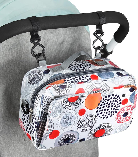 Accmor Stroller Organizer, Universal Stroller Organizer with Insulated Cup Holder Pocket, Dual Purpose Large Capacity Stroller Bag Caddy, Stroller Accessories Fits for Uppababy, Doona, Nuna Strollers