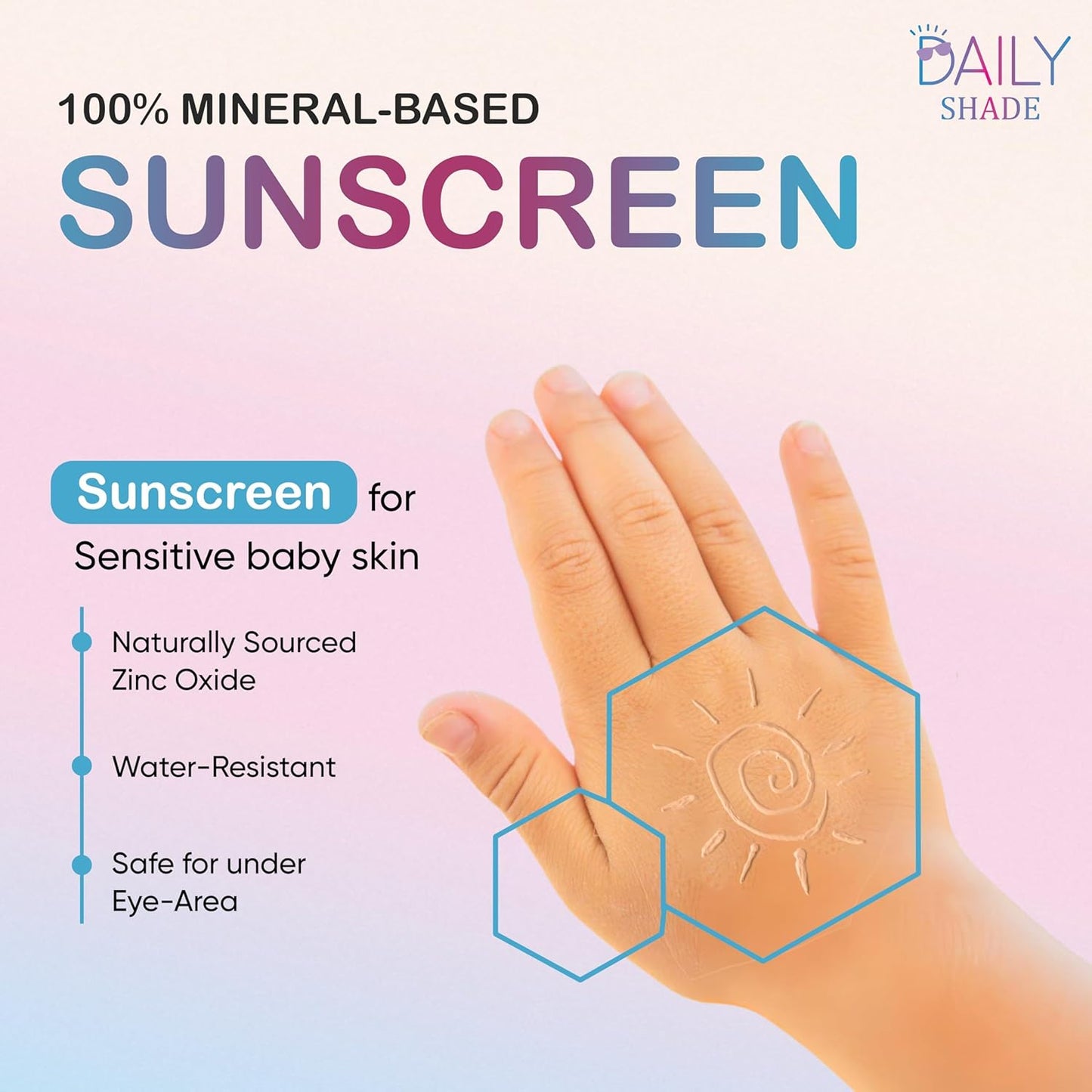 Babe Shade Kids Tinted Mineral Sunscreen for Face with SPF 30 - Non-Nano Zinc, Reef Safe, Travel Size Water Resistant & Hypoallergenic Skin Care Formula for All Types of Skin Tone - Pack 2