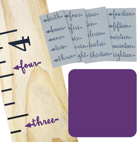 Little Acorns ADD ON - DIY Vinyl Growth Chart Ruler - Height Marker Arrows ONLY - Script - Straight