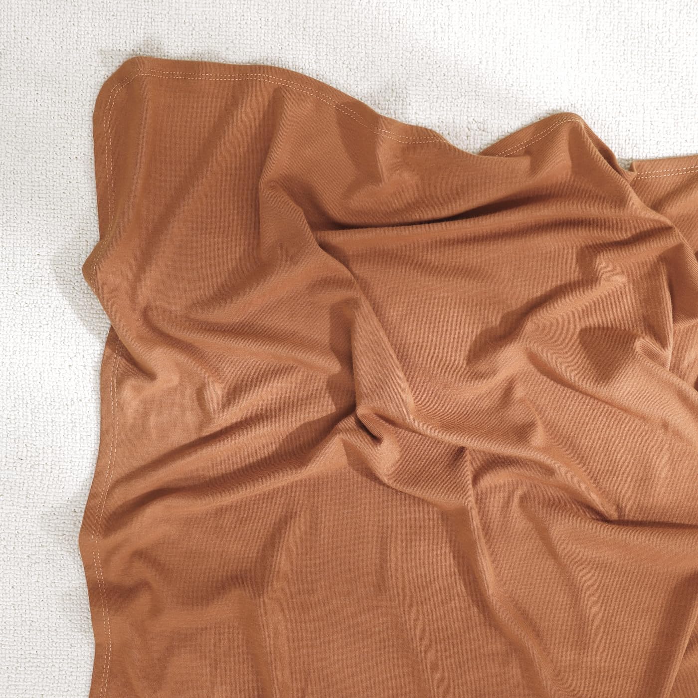 GRSSDER Newborn Swaddle Blanket, Ultra Soft Jersey Receiving Blanket with Matching Headband and Beanie Set, Stretchy Baby Swaddle 47×47", Extra Large Nursery Swaddles Wrap for Girls and Boys