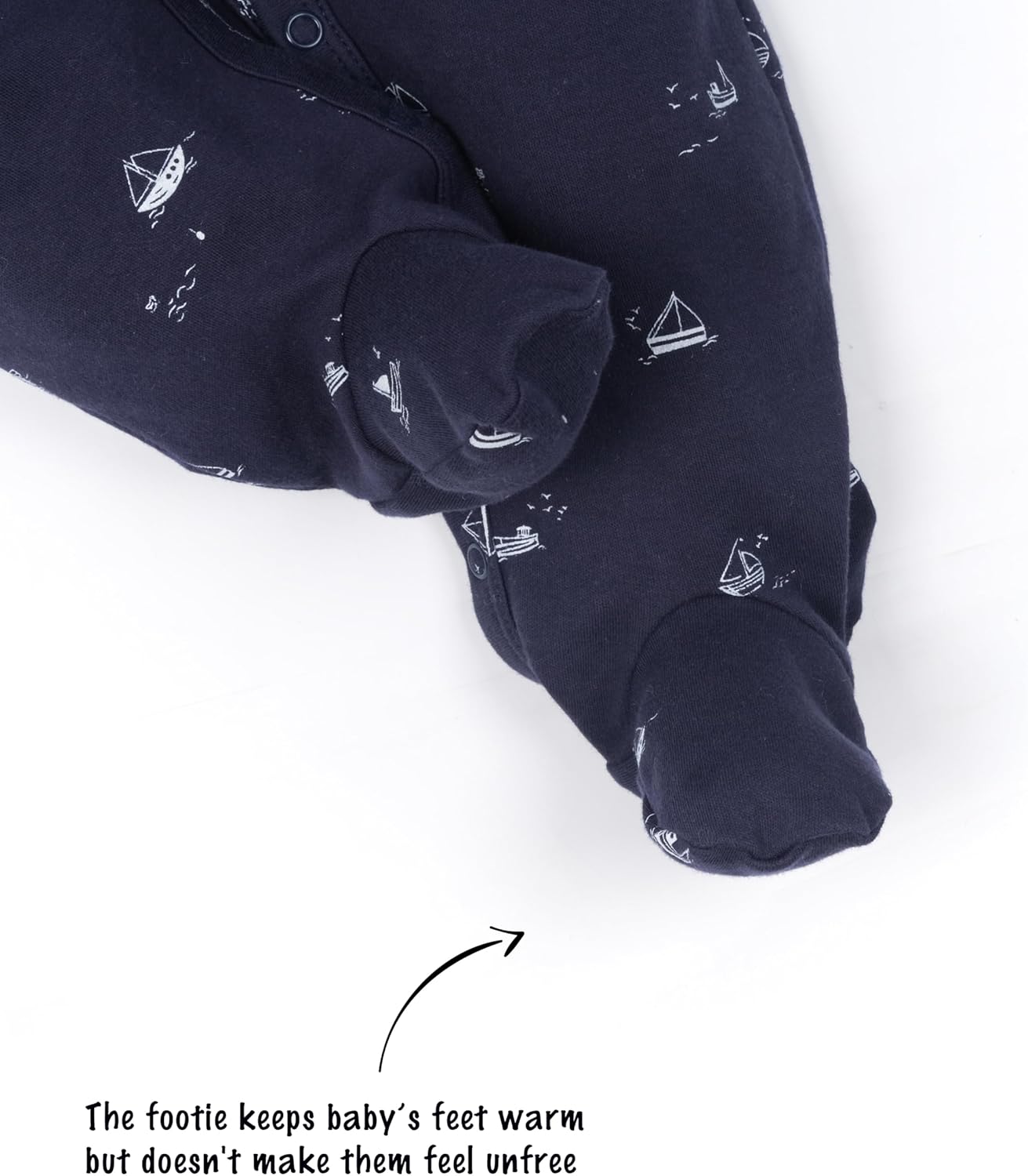 Baby Boys Girls Cotton Footies Multi Pack Long Sleeve Baby Footed One-Piece Jumpsuit Multi Pack