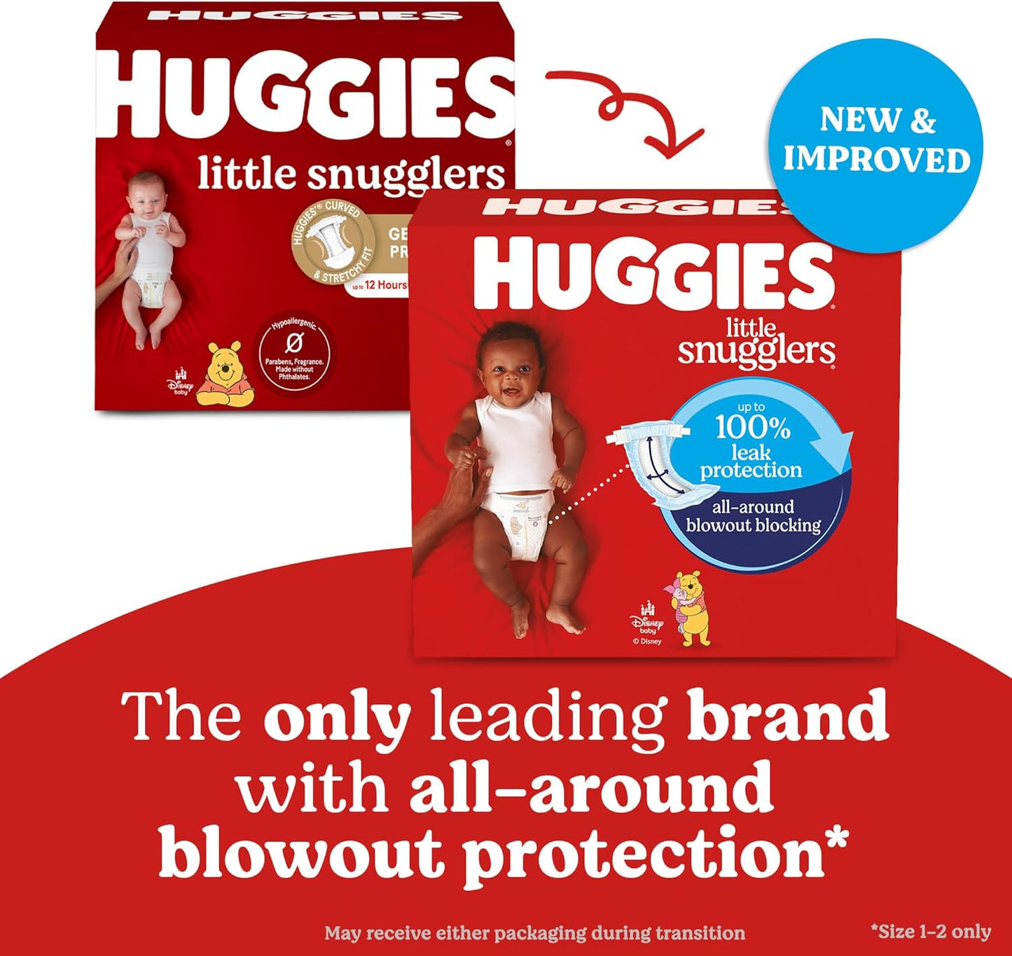 Huggies Size 2 Diapers, Little Snugglers Baby Diapers, Size 2 (12-18 lbs), 84 Count, Packaging May Vary