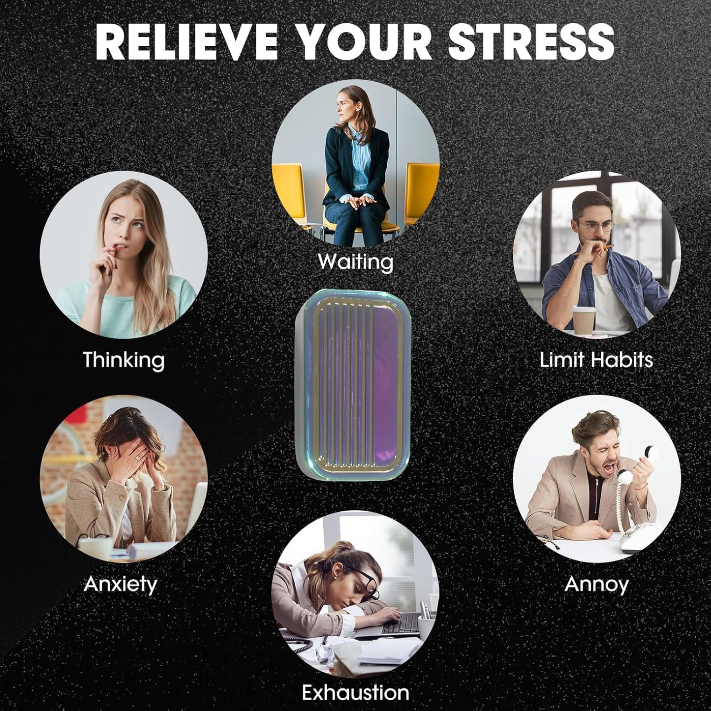 Fidget Slider 3 Layer EDC Gadgets Toy, Metal Magnetic Haptic Fidget Toys for Adults Anxiety/ADHD/Stress Relief, Gift for Boyfriend, Husband and Father (Colorful)