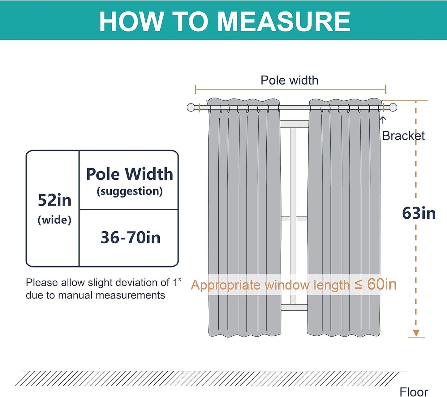 NICETOWN 100% Blackout Curtain Panels, Thermal Insulated Black Liner Curtains for Nursery Room, Noise Reducing and Cold Blocking Drapes for Windows (Navy Blue, Set of 2, 52-inch Wide by 63-inch Long)