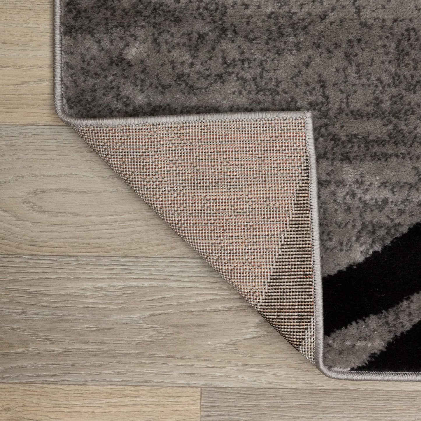 Rugshop Modern Wavy Circles Design Square Area Rug 6'6" x 6'6" Gray