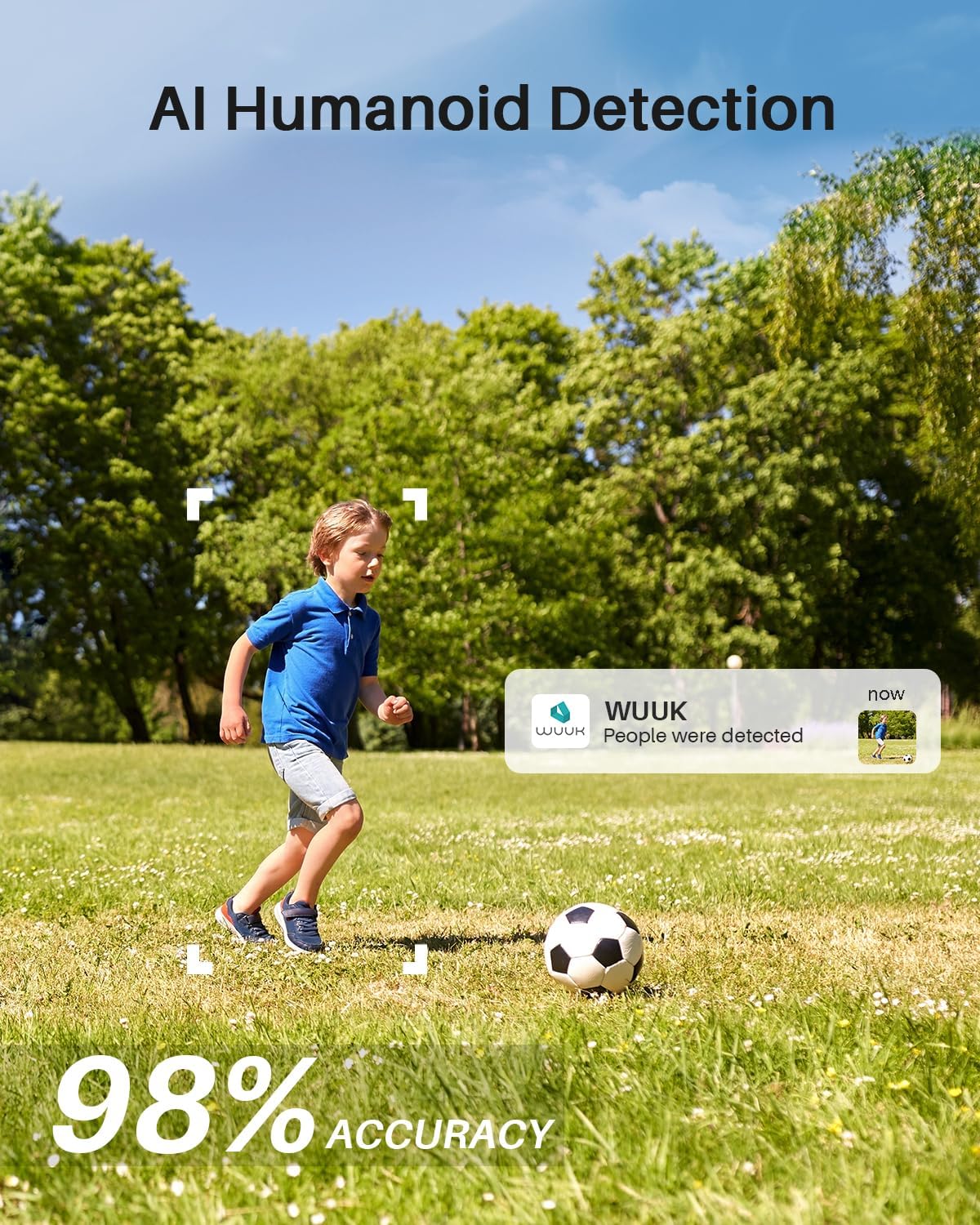 WUUK Add-on Outdoor Camera, Requires Base Station, Home Security Cameras Wireless Outdoor, 2K HD, No Monthly Fee, Compatible with Alexa & Google, Color Night Vision