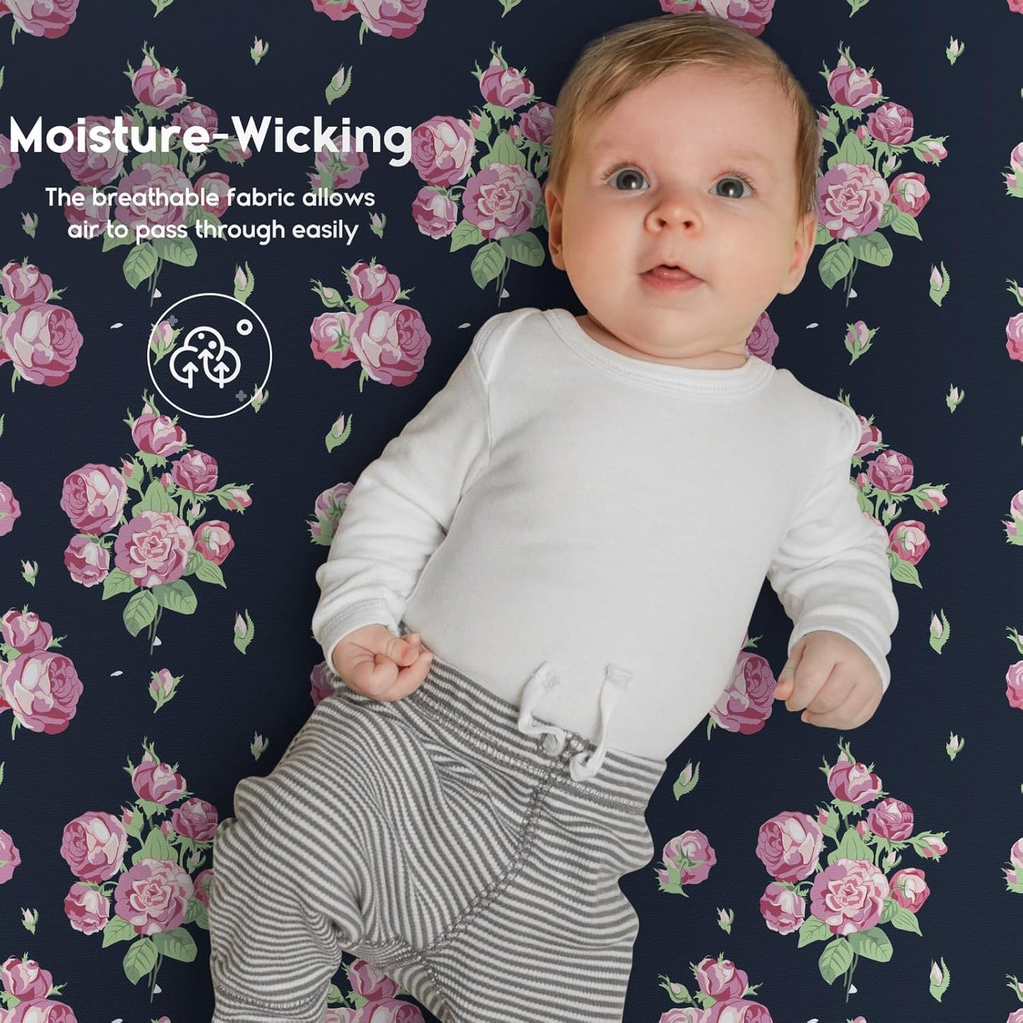 Yoofoss Baby Crib Sheets for Boys Girls, Fitted Crib Sheet 2 Pack for Standard Crib and Toddler Mattress, Super Soft Microfiber Baby Sheet 28x52x8in(Pink+Cherry)