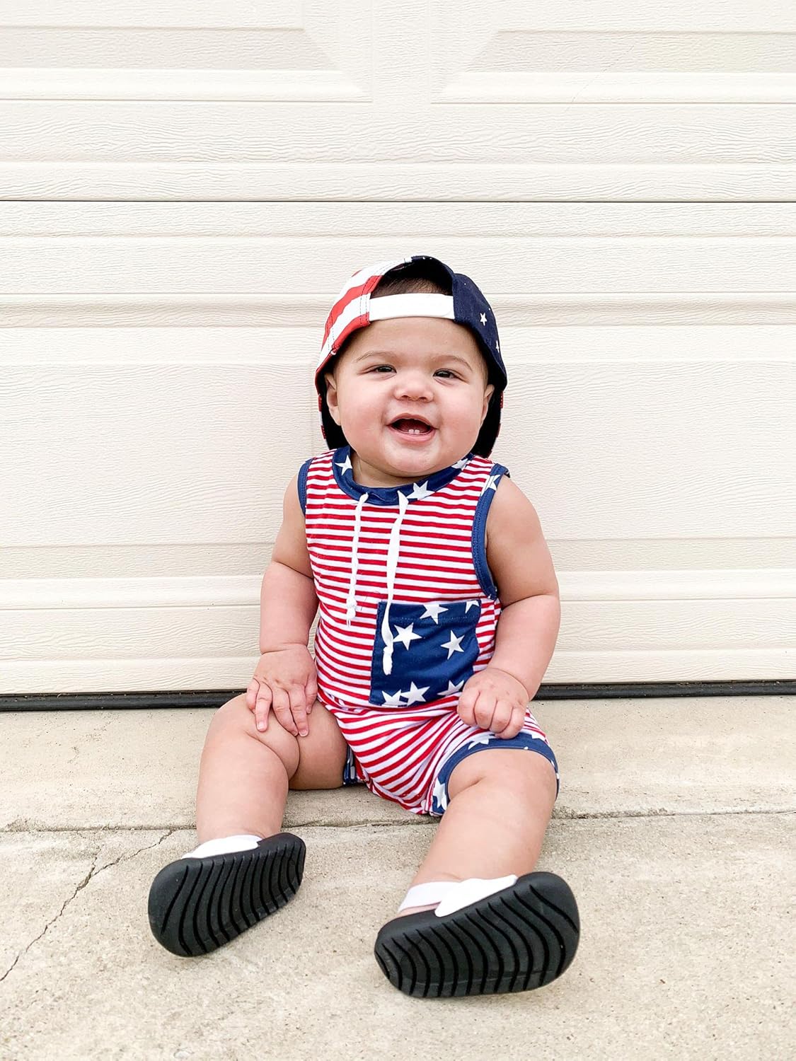 Aalizzwell Baby Boy Romper Newborn Infant Sleeveless Short Romper One Piece Active Summer Clothes