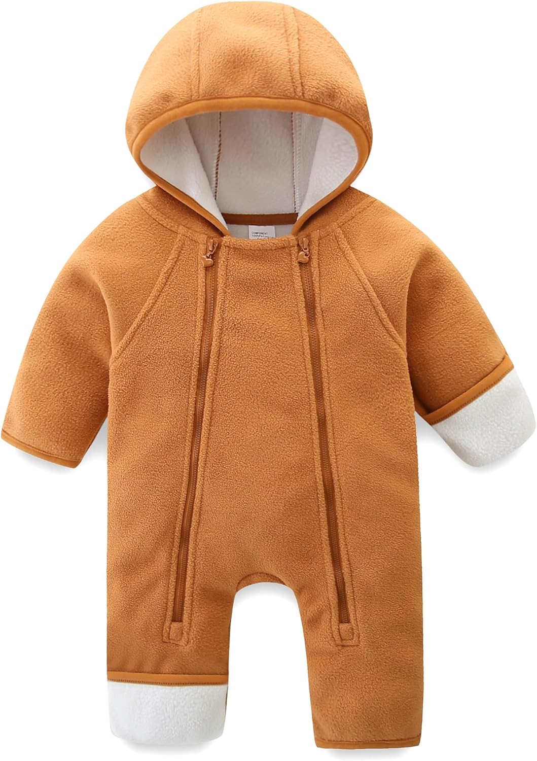 Newborn Baby Fleece Jumpsuit Girls Boys Winter Hooded Coverall Romper Cute Baby Snowsuit Clothes