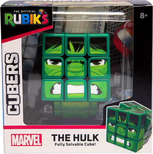 Rubik's Cube Hulk Cuber, Problem-Solving Challenging Brain Teaser Collectible Hulk Fidget Toy, for Adults & Kids Ages 8+