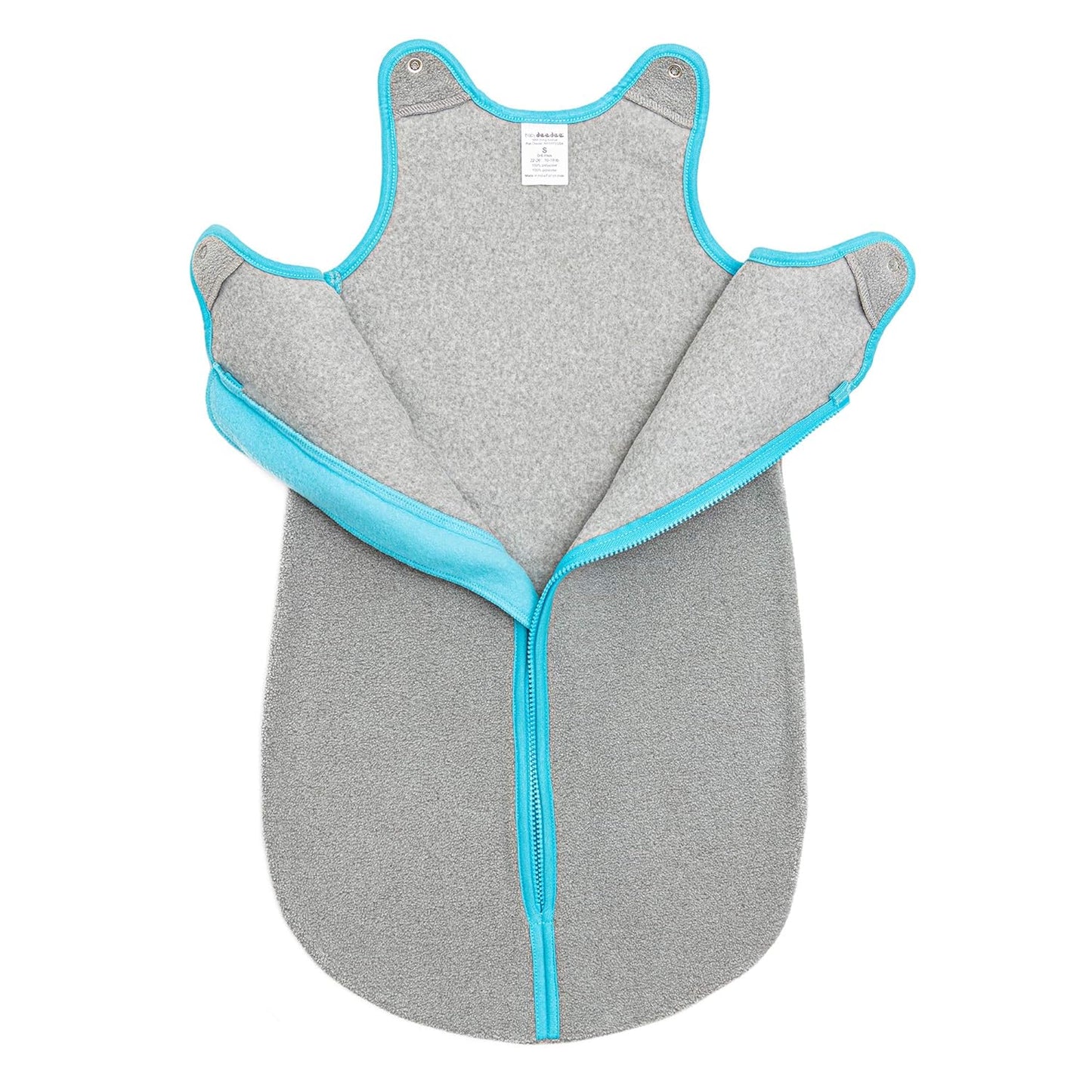 baby deedee Sleep Nest Fleece Baby Sleeping Bag, Gray, 6-18 Month