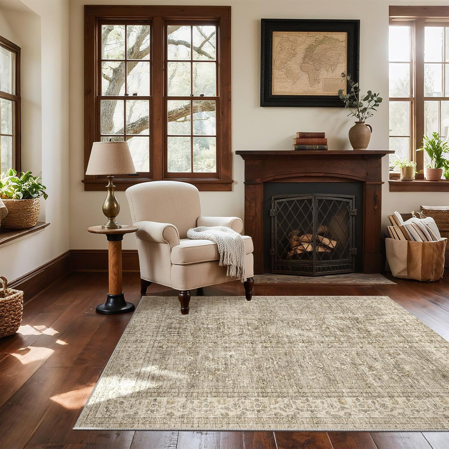 Washable Entryway Small Area Rugs: Door Mat Indoor Entrance 3x5 Boho Rug Stain Resistant Non-Slip Rubber Backing Soft Carpet for Kitchen Front Door Indoor Entrance Entry Bedroom Kids Room