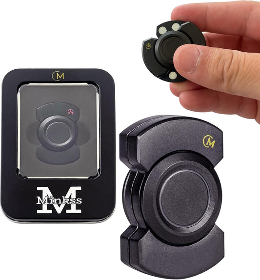 Fidget Toys Adults - Metal Fidget Slider for Adults- Metal Fidget Spinner / EDC Fidget Slider / Fidget Clicker – Mini Fidget Spinners - Fancy Black Gift for Adults