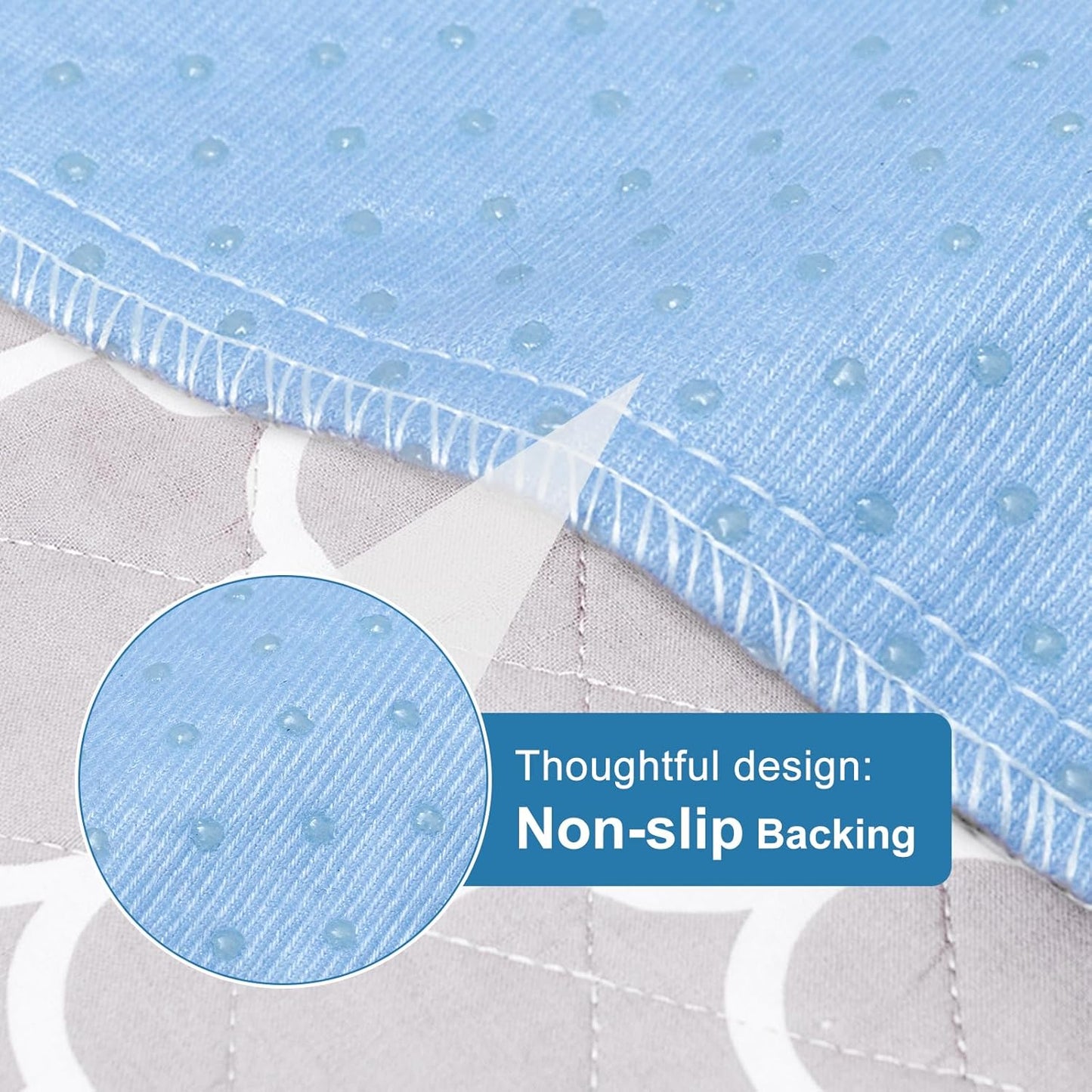 OUTCREATOR® Washable Bed Pads 34" x 36" (Pack of 2), Incontinence Mattress Protector, Anti-Slip Waterproof Underpads for Adults Kids Elderly Pets, Absorbency & Reusable Bedwetting Pads (Gray)