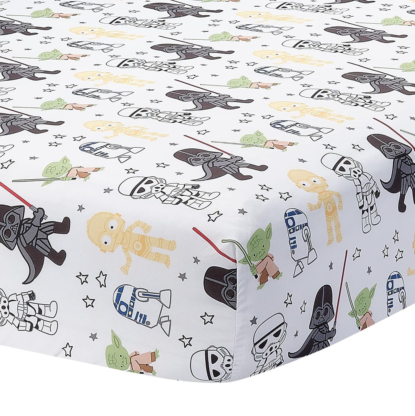 Lambs & Ivy Star Wars Classic 3-Piece Baby Crib Bedding Set - Yoda/Darth Vader
