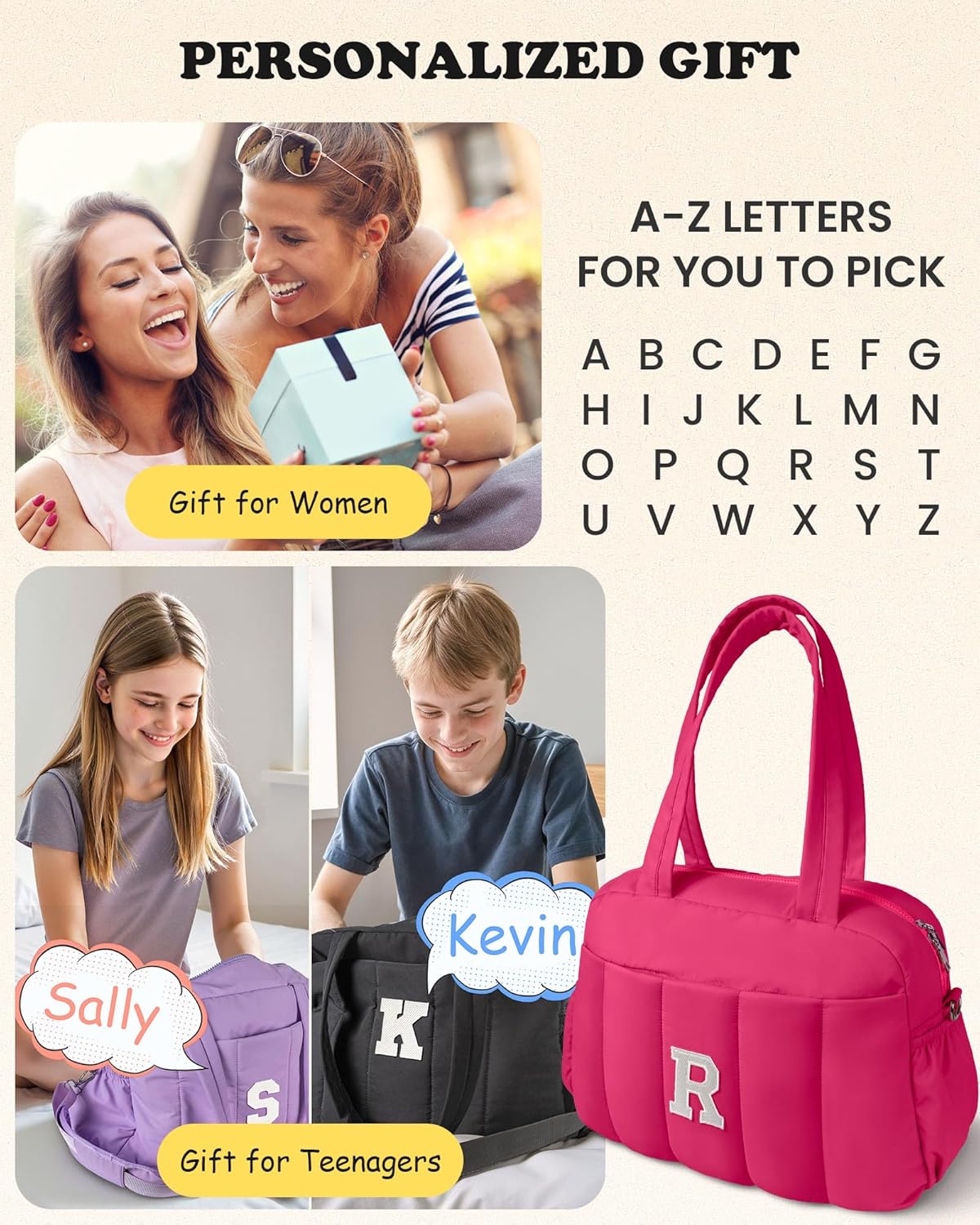 Dance Bag, Kid Weekender Bags，Girl Overnight Bag with Wet Pocket，Sweet 16 Gifts for Girls-Lightweight Travel Tote Personalized Cheer Bags with Makeup Pouch