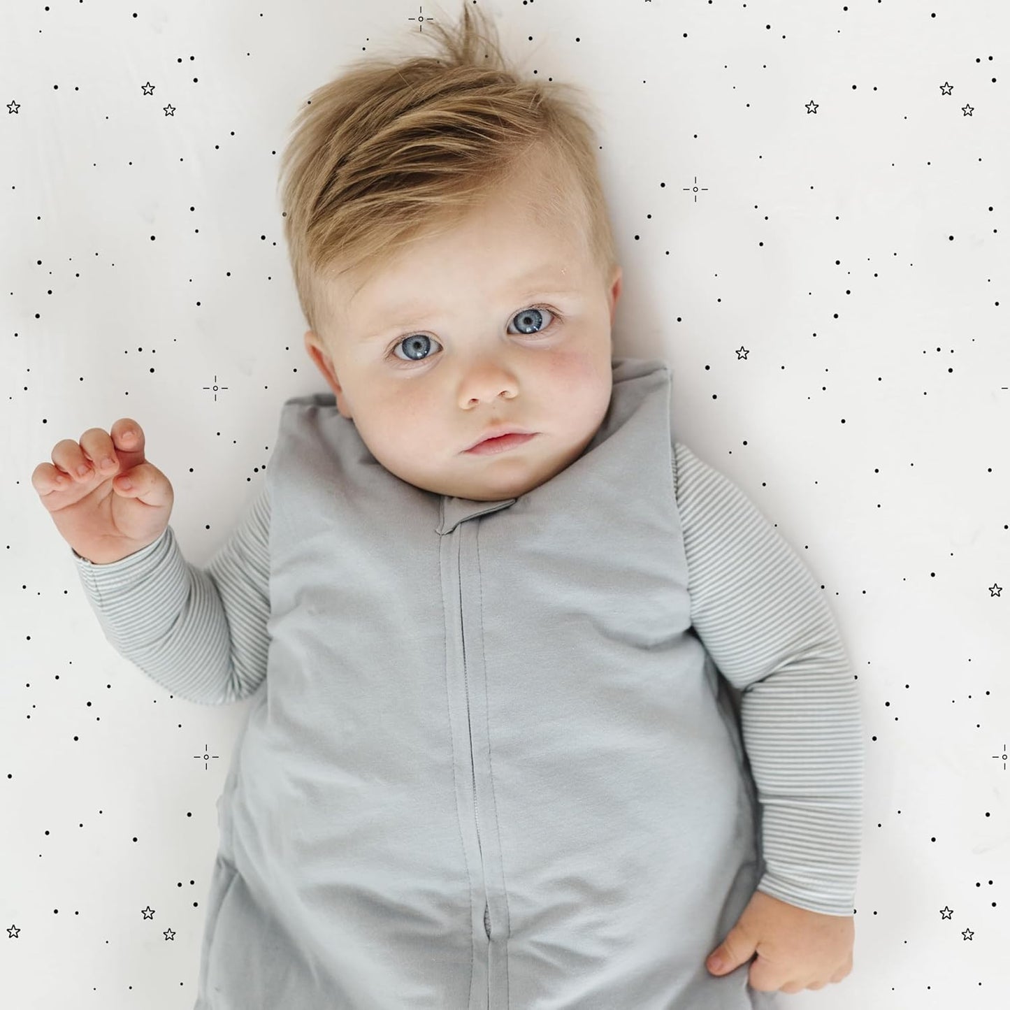 Ely’s & Co. Changing Pad Cover, Diaper Changing Table Sheets, 2 Pack, Cradle Sheet Set for Baby Boys/Girls, 100% Jersey Knit Cotton, Black and White Celestial Collection, 32”x16”x5”