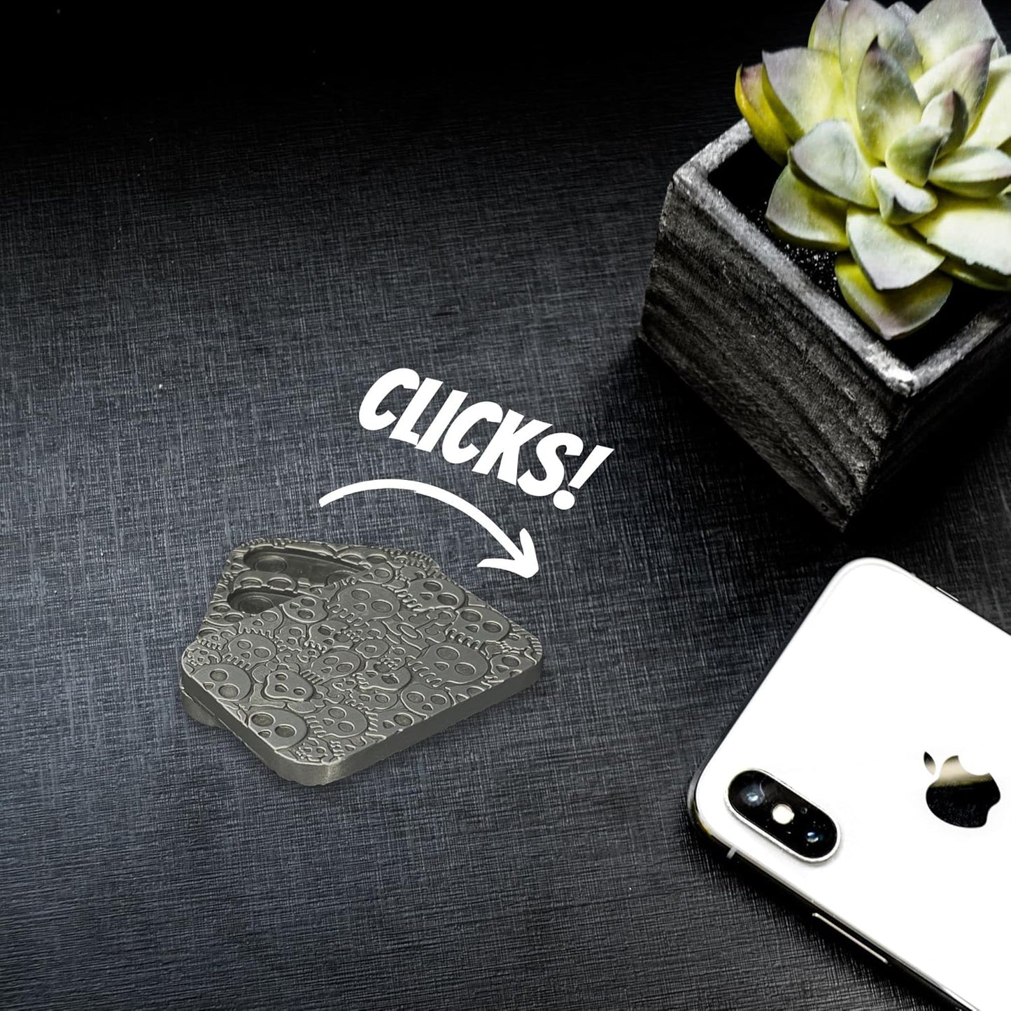 Fidget Slider Metal Fidget Toys for Adults Haptic Slider EDC Haptic Fidget Haptic Coin Stress Relief Birthday Gift for Men(Short)…