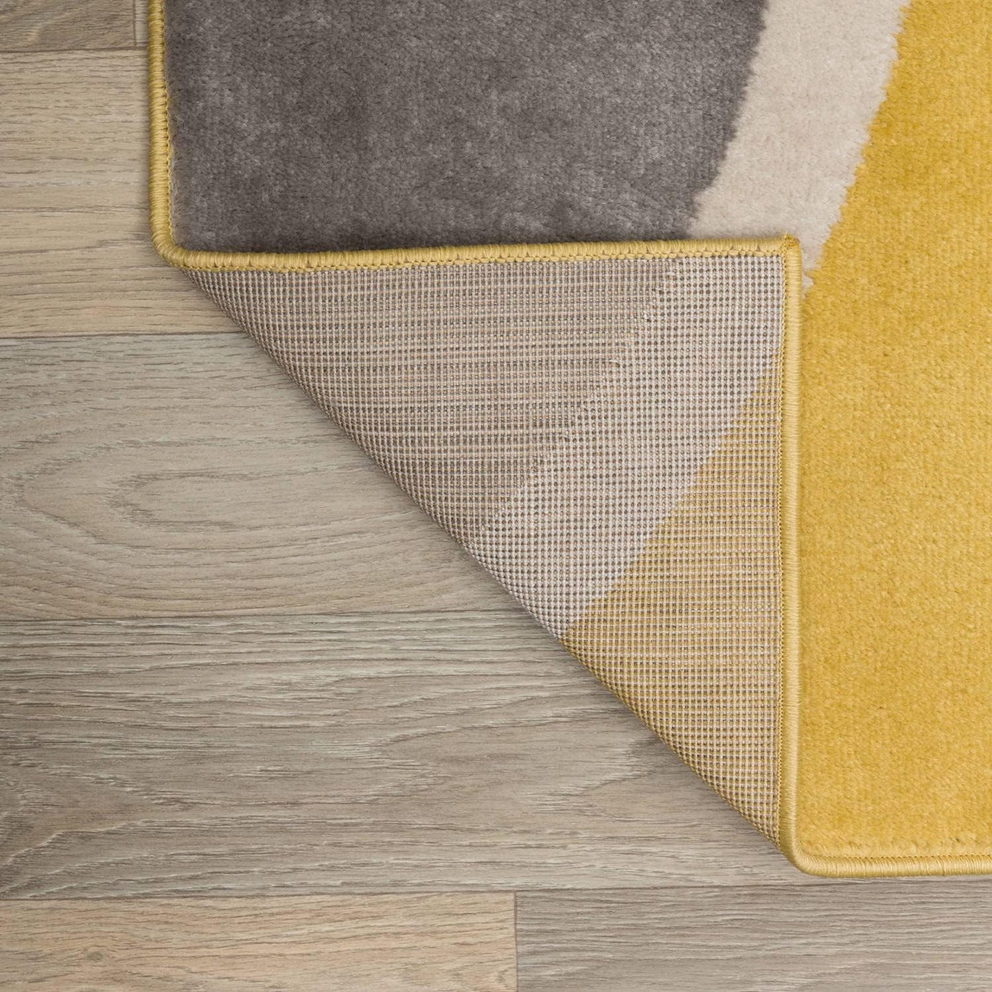 Rugshop Contemporary Abstract Circles Easy Maintenance for Home Office,Living Room,Bedroom,Kitchen Soft Round Rug 6' 6" (6' 6" Diameter) Yellow