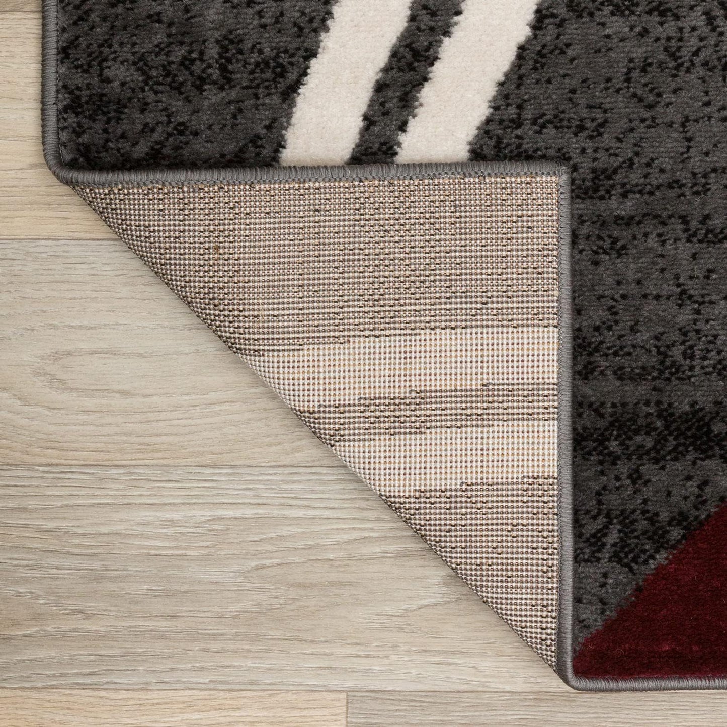 Rugshop Modern Wavy Circles Design Runner Rug 2'7" x 10' Red