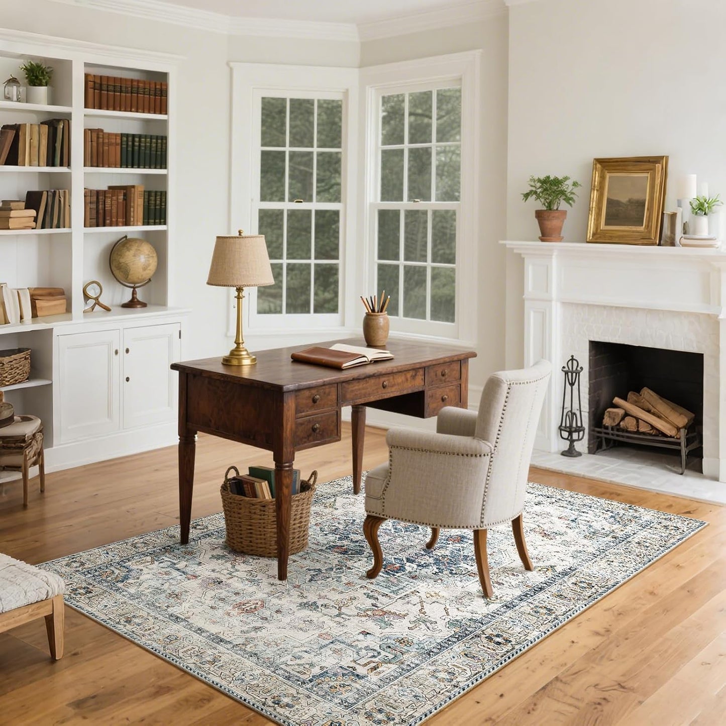 Machine Washable Throw Rugs for Entryway: Door Mat Indoor Entrance 4x6 Small Rug Stain Resistant Non-Slip Low Pile Soft Carpet for Kitchen Front Door Indoor Entry Bathroom Bedroom