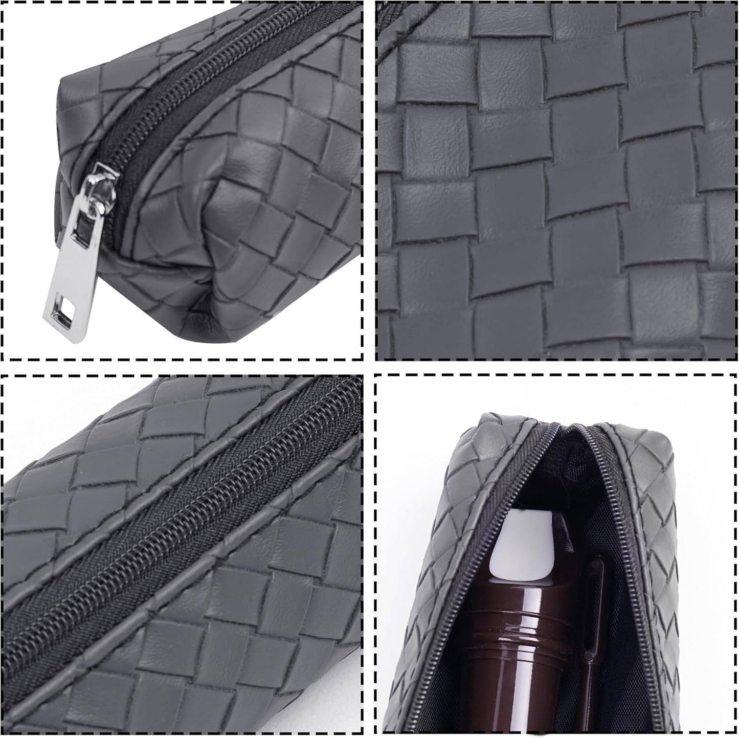 Recorder Instrument for Beginner Adults,8-Hole Soprano Descant Recorder Music Flute with Cleaning Rod & Case Bag For Home Entertainment(6-Woven Grey)