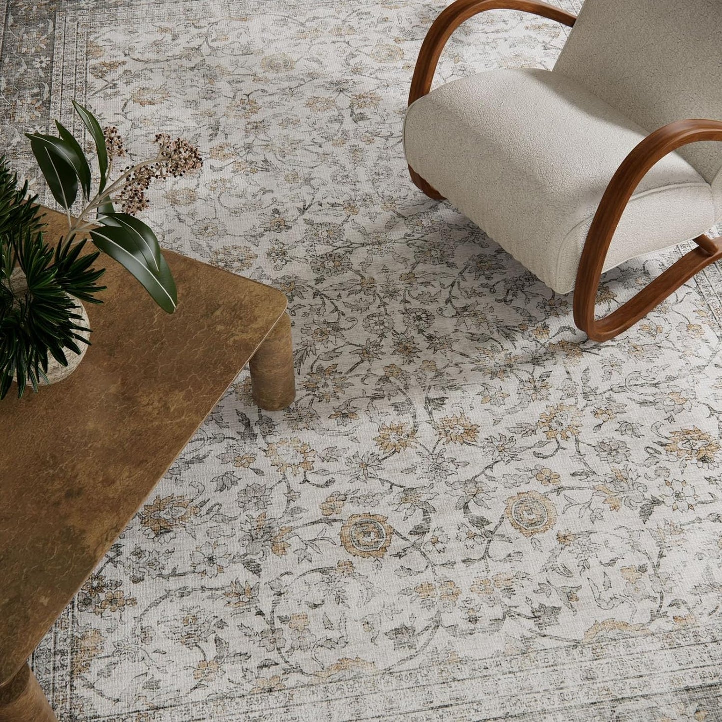 Washable Kitchen Rug Runners for Hallways: 2'6"x8' Bedroom Rug Non Slip Low-Pile Stain Resistant Soft Indoor Floor Carpet Runner for Indoor Entryway Hallways Kitchen Laundry Room Beside Farmhouse