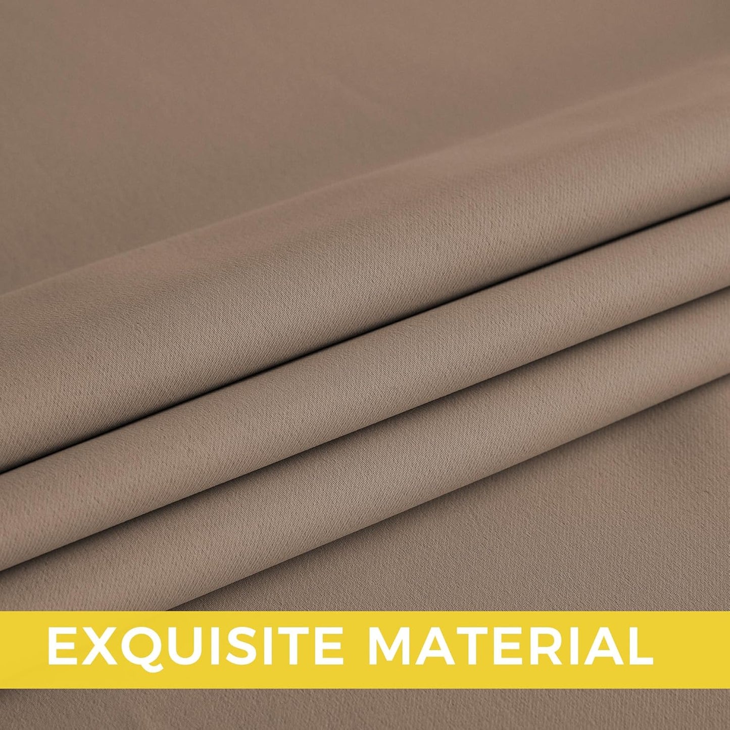 NICETOWN Cappuccino Blackout Curtains for Bedroom 90 inches Long, Thermal Insulated Grommet Curtains for Living Room, Noise Reducing Window Treatment Drapes for Nursery, Laundry, 2 Panels, W52