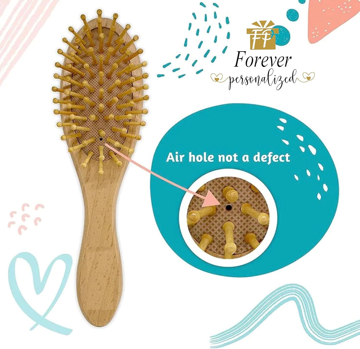 Personalized Wooden Baby Brush Set Girl | Wooden Baby Brush and Comb Set| Personalized Baby Gift | Personalized Baby Gift Girls | Floral Initial New Born Baby Gift