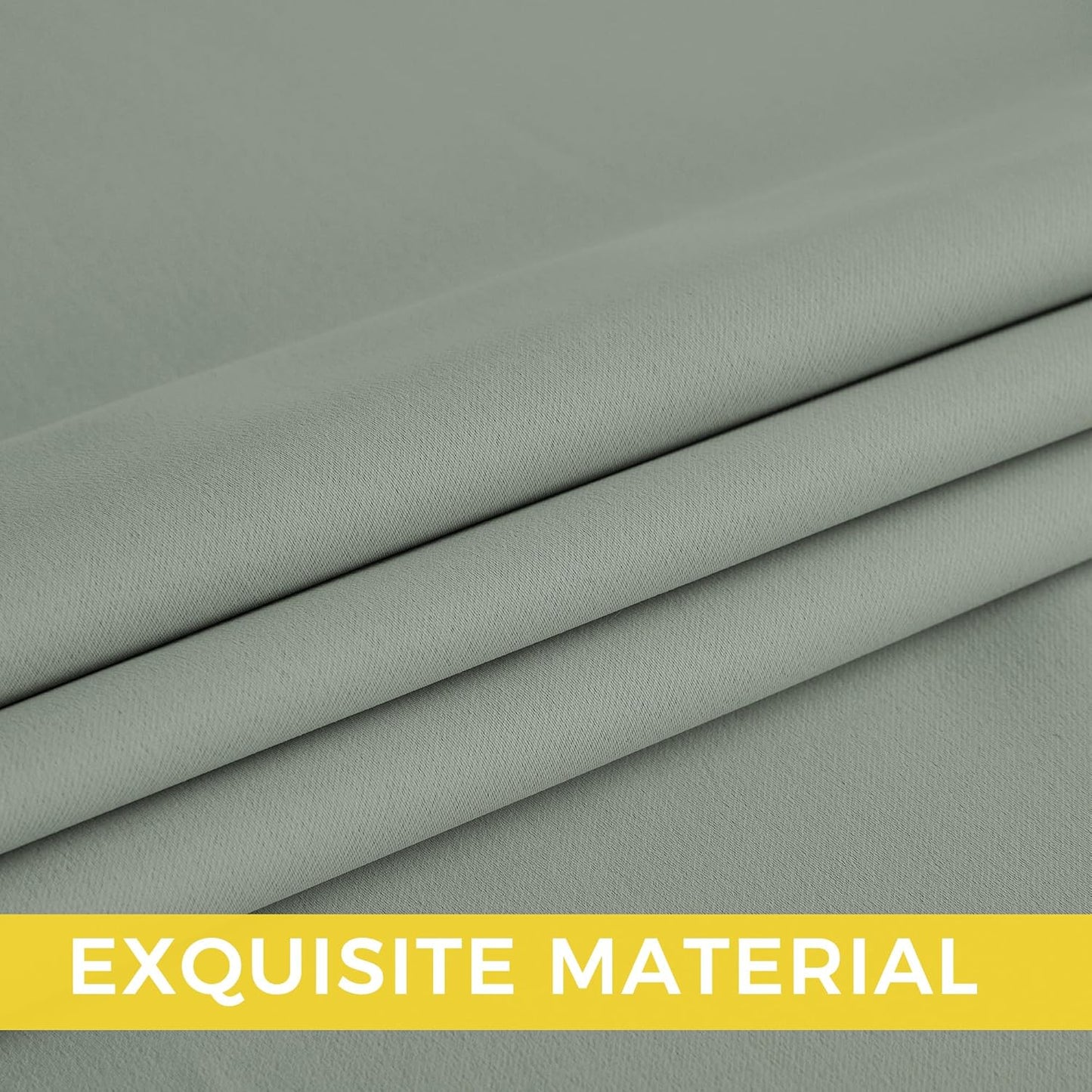 NICETOWN Sage Green Blackout Curtains 102 inch Long, Summer Room Daekening Thermal Insulated Grommet Privacy Energy Saving Shades for Bedroom, Living Room, Laundry, Closet, 2 Panels, W52