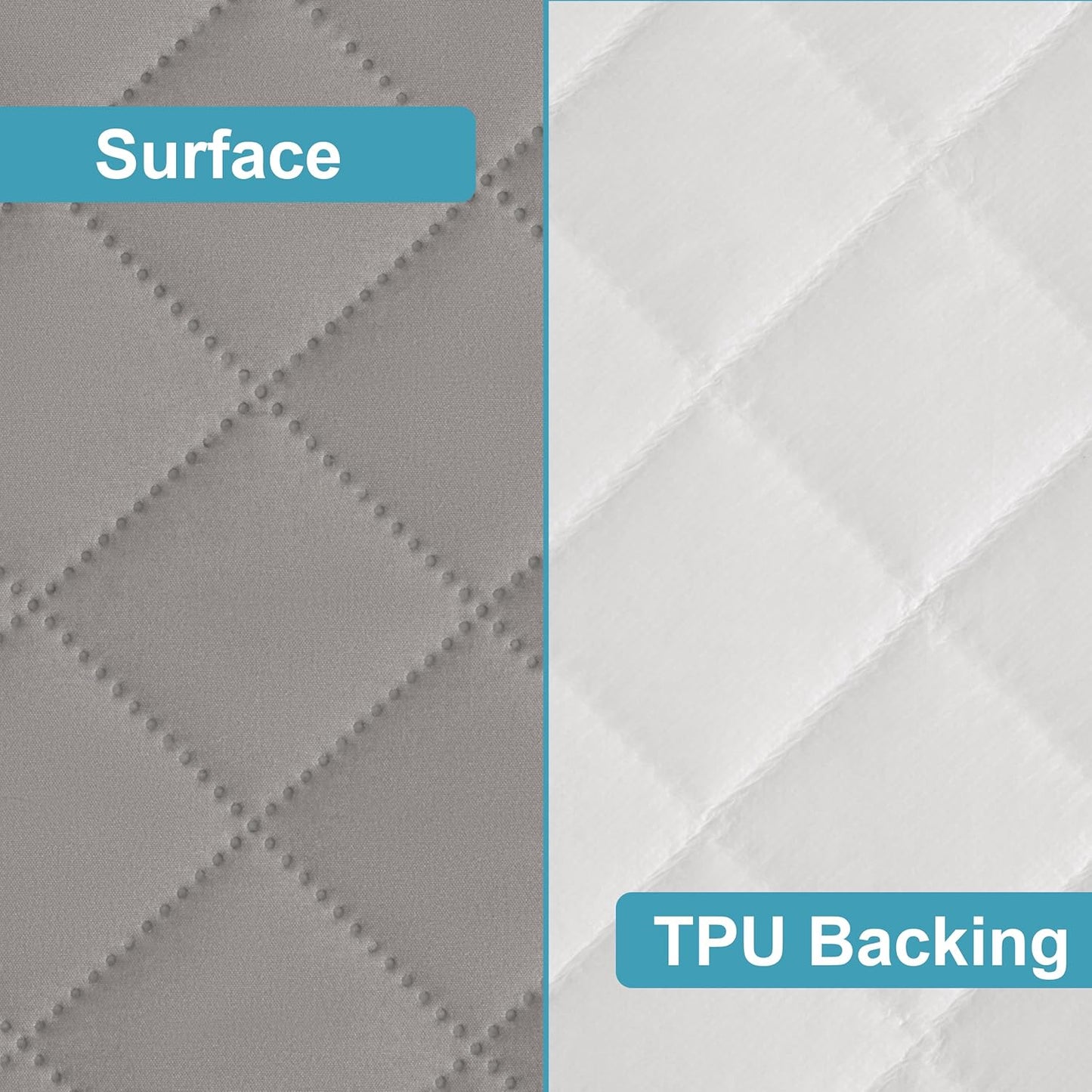 NTBAY 2 Pack Waterproof Mini Crib Mattress Protector, Quilted 24"x38" Fitted Mattress Cover - Machine Washable - Soft and Breathable Baby Mattress Pad Sheet for Mini Crib and Baby Playards, Smoke Grey