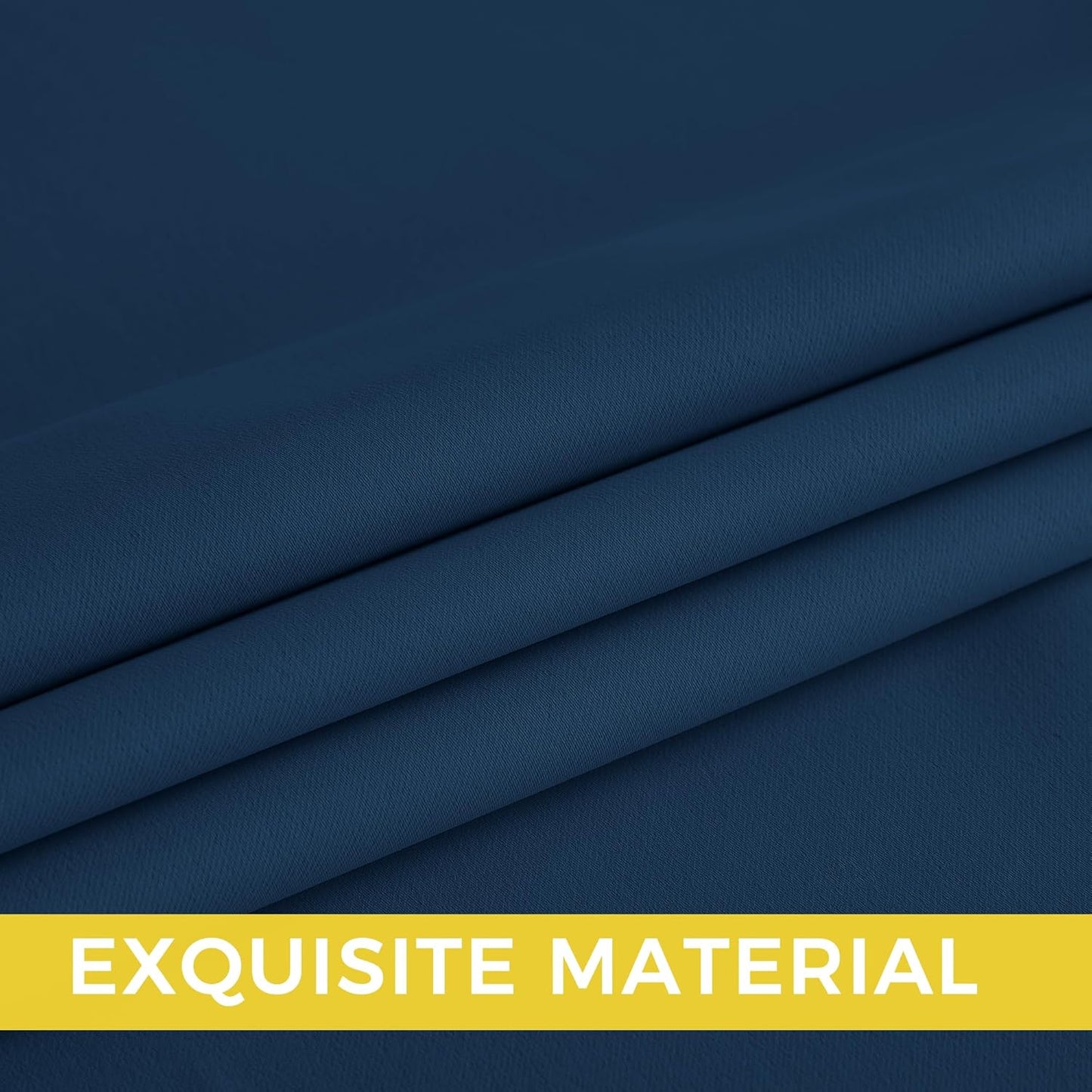 NICETOWN Morrocan Blue Room Darkening Curtains 63 Inches Long 2 Panels for Living Room, Bedroom, Nursery Summer Thermal Insulated Blackout Drapes Grommet Noise Reducing Window Curtains, W40