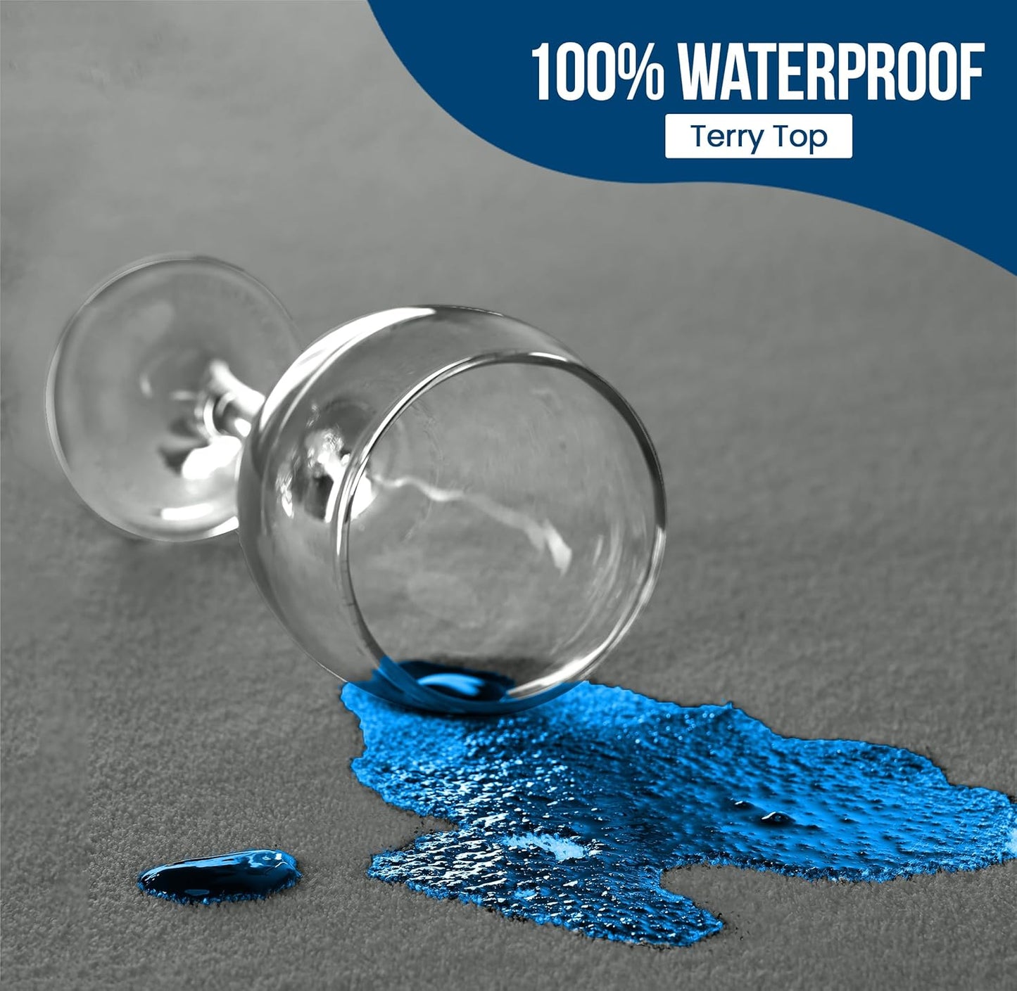 Utopia Bedding Waterproof Mattress Protector Twin XL Size, Premium Terry Mattress Cover 200 GSM, Breathable, Fitted Style with Stretchable Pockets (Gray)