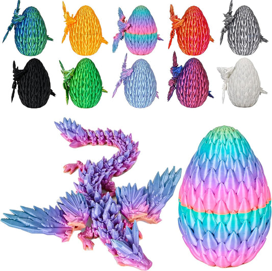 12inch Fly Dragon Egg, Year of The Dragon, 3D Printed Dragon, Executive Desk Toys, Articulated Dragon, Fidget Toys Gifts for Graduates Students Teachers Adults (Candy)