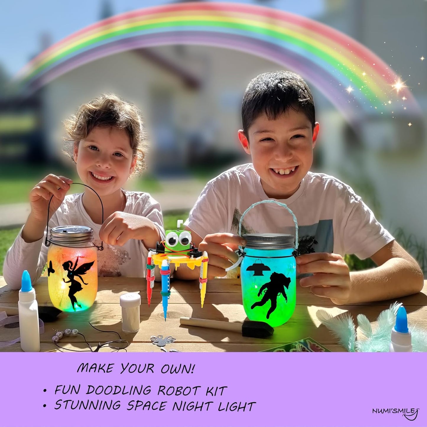 Make Your Own Fairy and Unicorn Night Light Jar & DIY Robotic Kit, Present for Girls Ages 6 7 8 9 10 11 12 Years Old, Kids STEM Projects, Arts and Crafts for Girls, Science Experiment Kit Gifts Ideas