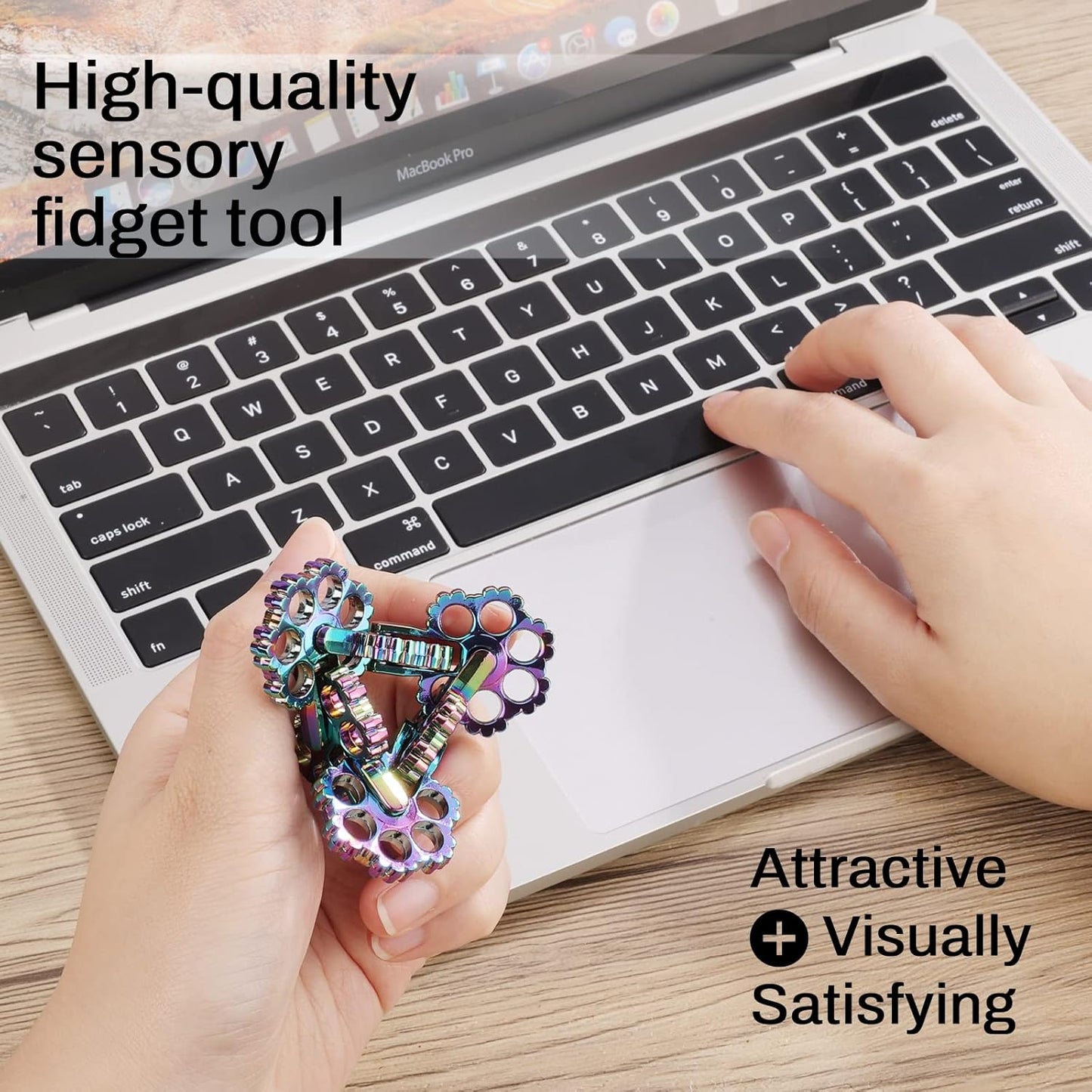Infinity Roller Fidget Toy, Cool Metal Never Ending Twisting Fidget Toys for Adults, Premium Adults Stress and Anxiety Relief Fidget Toy, Relaxing Hand-Held Fidget Tool, Improve Hand Dexterity