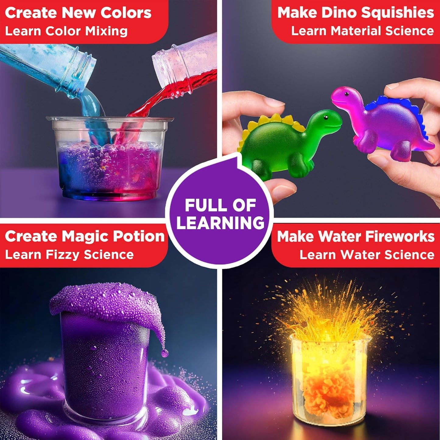 Doctor Jupiter My First Science Kit, Chemistry Set for Kids Ages 4-5-6-7-8 | Birthday Gift Ideas for 4+ Year Old Boys & Girls | Toy Stem Kit with 50+ Experiments | Learning & Educational Projects