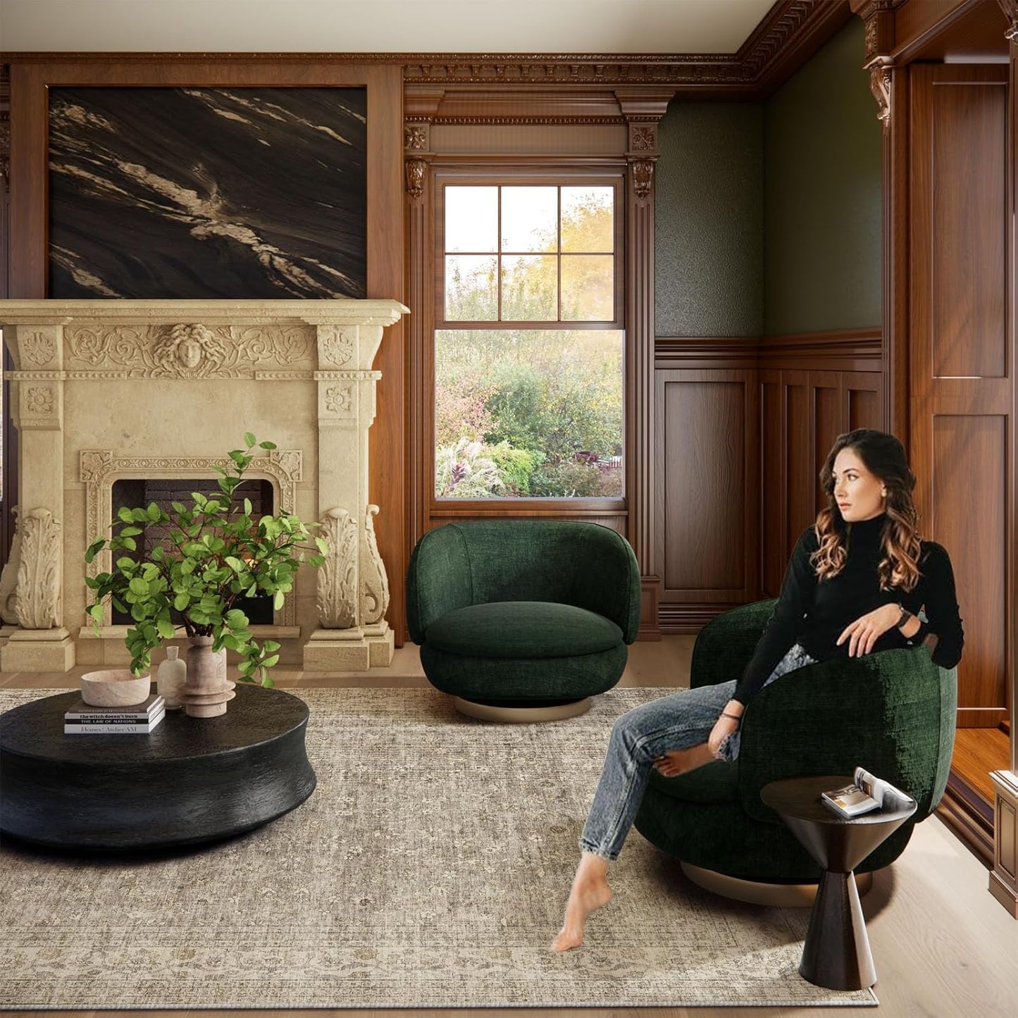 Washable Entryway Small Area Rugs: Door Mat Indoor Entrance 4x6 Boho Rug Stain Resistant Non-Slip Rubber Backing Soft Carpet for Kitchen Front Door Indoor Entrance Entry Bedroom Kids Room