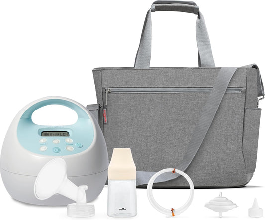 Spectra Baby S1 Plus Premier Rechargeable Breast Pump with Grey Tote Premium Accessory Kit - 24 mm