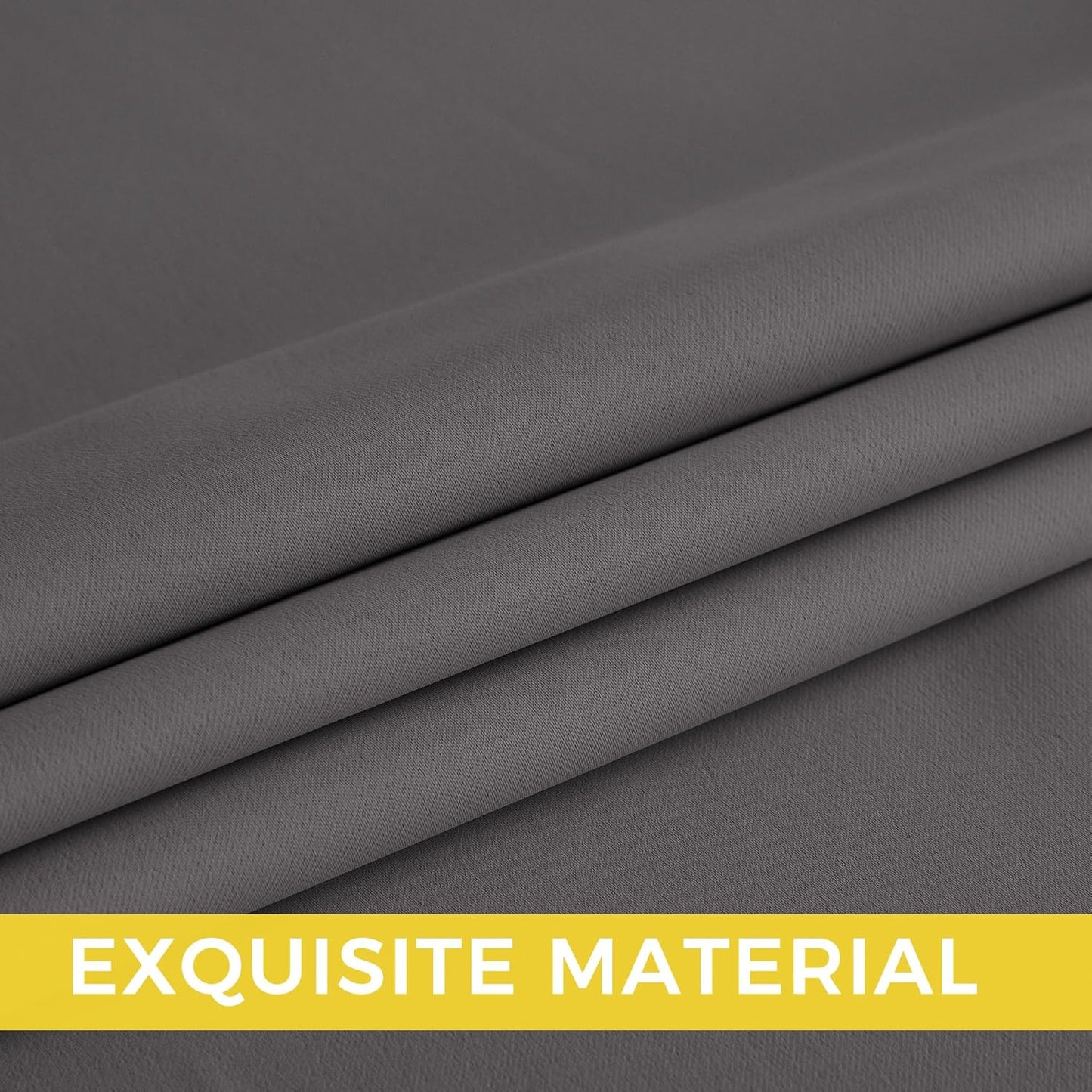 NICETOWN Grey Light Blocking Curtains 84 Inches Long 2 Panels for Living Room, Bedroom, Office Thermal Insulated Blackout Drapes Solid Grommet Noise Reducing Window Curtains, W40