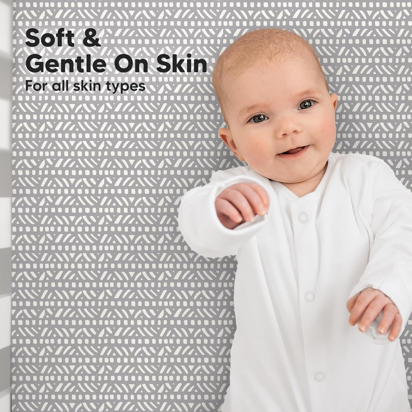 KeaBabies 2-Pack Baby Crib Sheets for Boys, Girls - 52x28 Viscose Derived from Bamboo Toddler Bed Sheets Neutral, Fitted Crib Mattress Cover for Standard Baby Bedding, Soft & Cozy (Nordic)