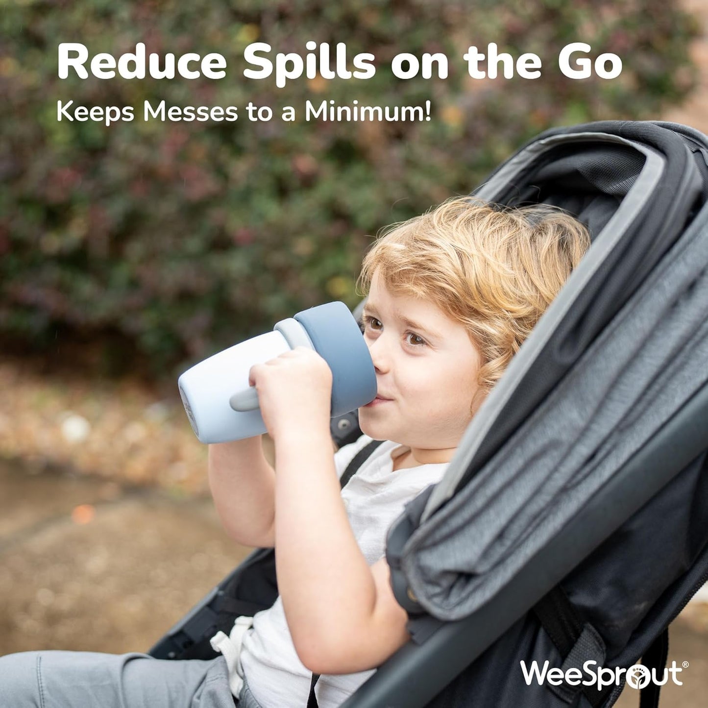 WeeSprout Baby Training Cup - Silicone Sippy Cup with Removable Handles for Weaning Off Bottle - Transition Spill-Proof Toddler Cups - No-Spill Design (Pastel Pink/Hot Pink/Light Gray)