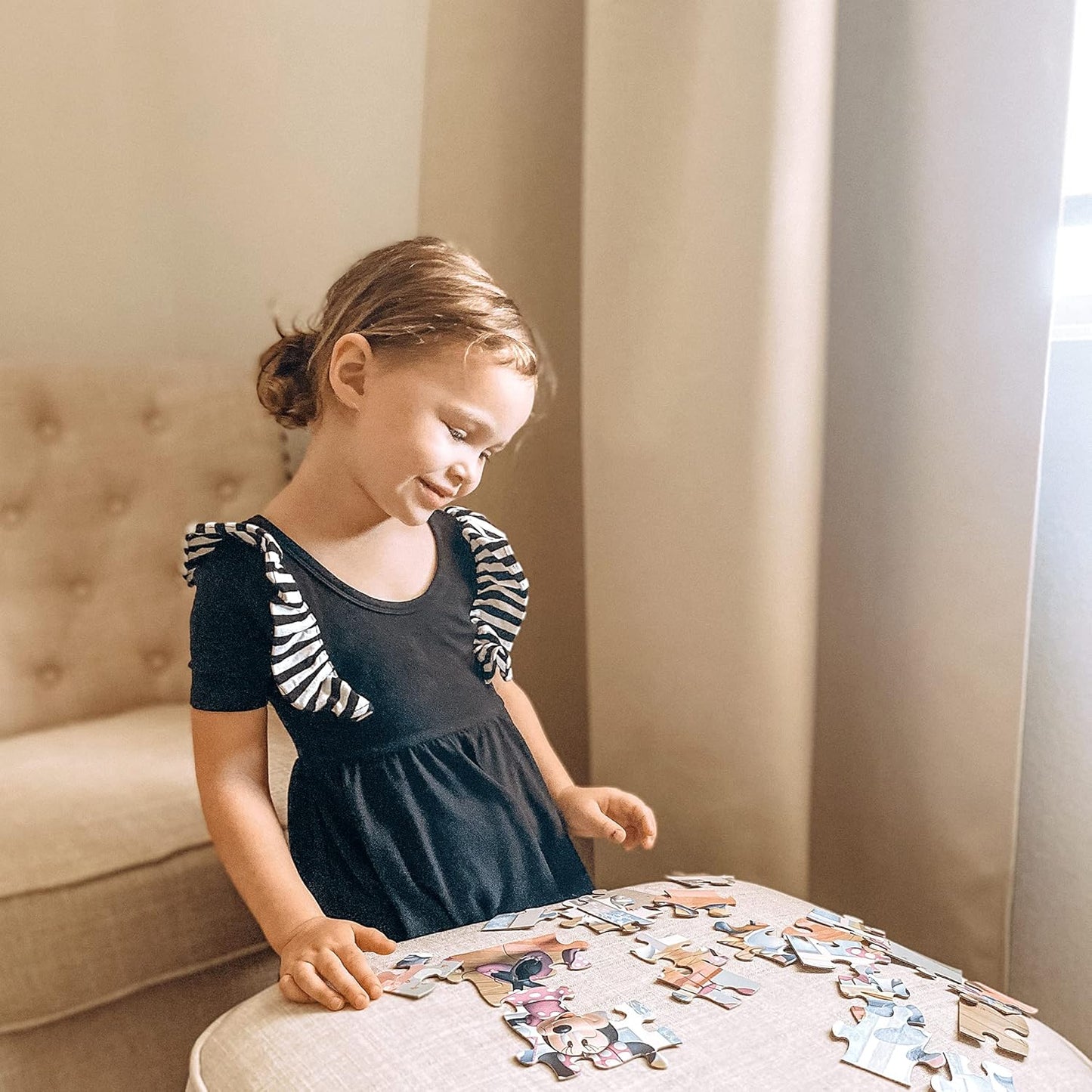 NICETOWN Bedroom Full Blackout Curtain Panels, Super Thick Insulated Window Covers, Complete Blackout Draperies with Black Liner for Short Window(Biscotti Beige, Set of 2 PCs, 52 by 45-inch)