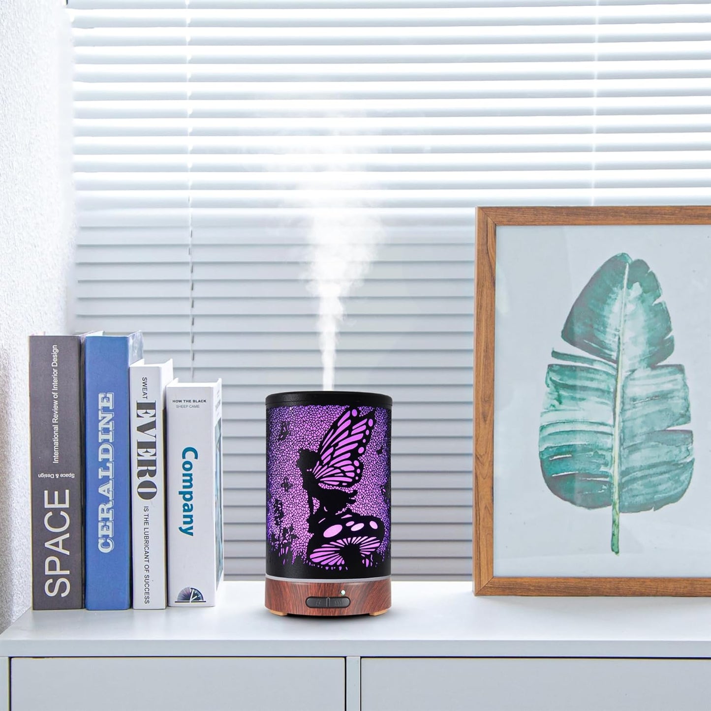 Essential Oil Diffuser, Ultrasonic Diffuser for Essential Oil, Cool Mist Humidifier Aromatherapy Diffuser with 7 Color Lighting Changing Modes, Waterless Auto Shut-Off for Home（Flower Fairy）