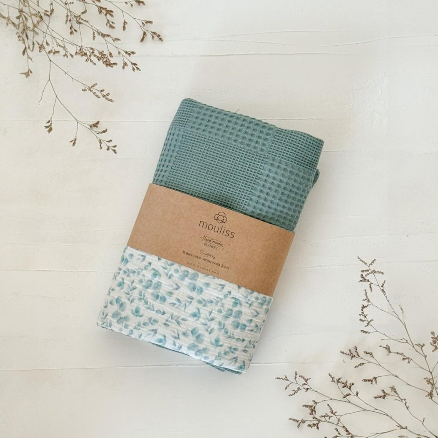 Personalized Baby Blanket with Name – Handmade 100% Organic Cotton Newborn Gift | Custom Knit Blanket for Boys, Girls, Kids & Baby Showers